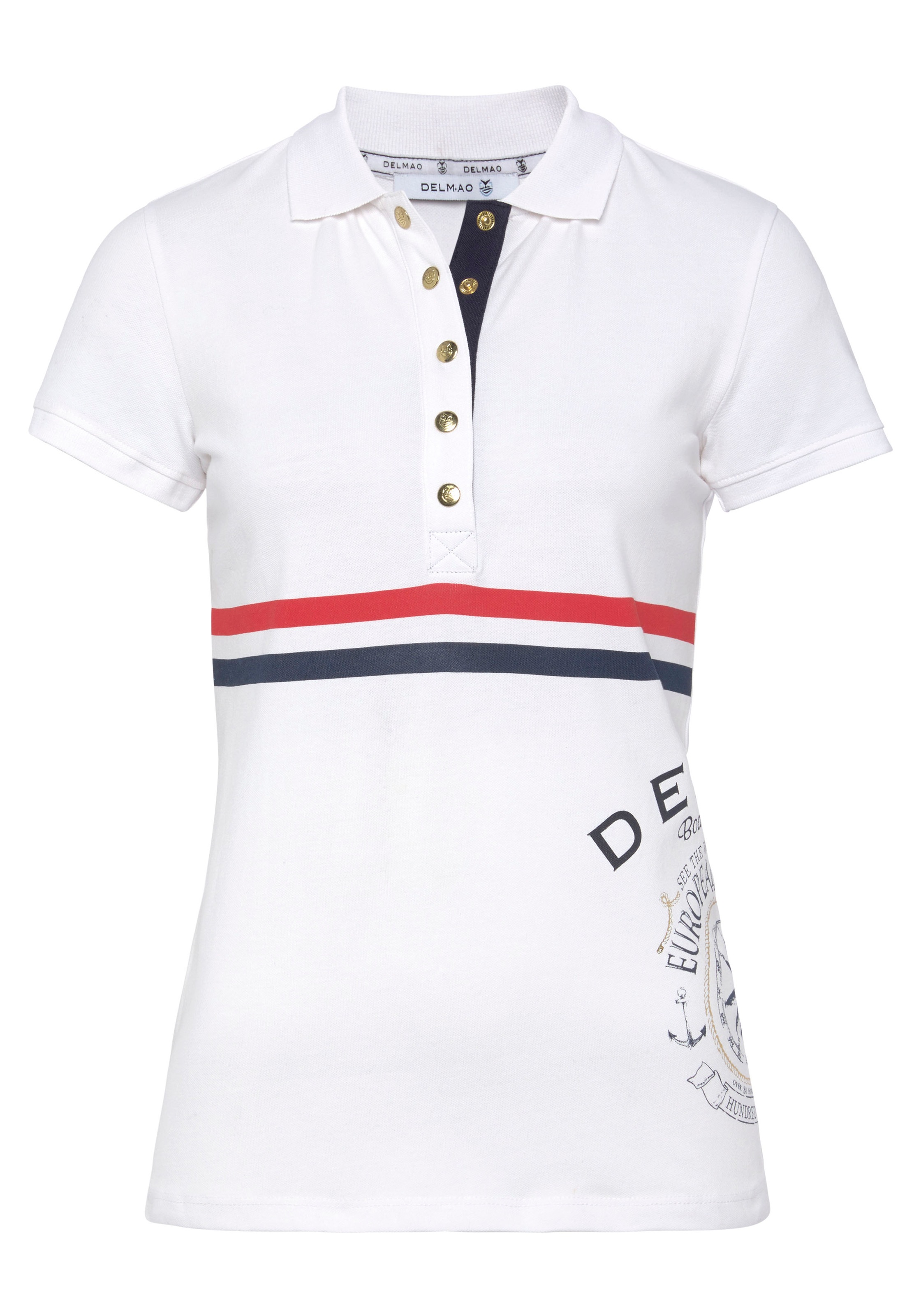 DELMAO Poloshirt, in edlem maritimen Look - NEUE MARKE! online shoppen bei  Jelmoli-Versand Schweiz