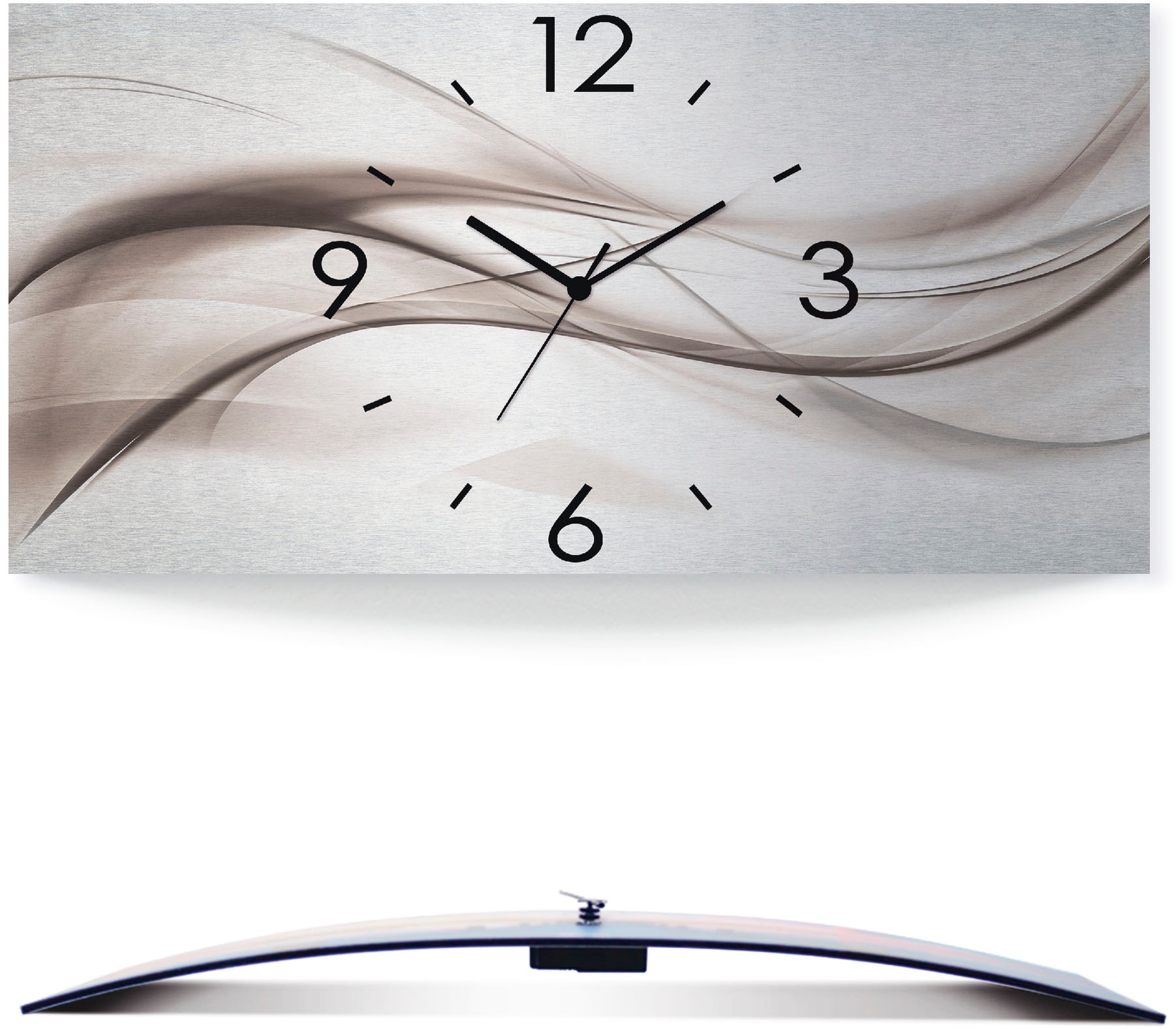 Artland Wanduhr "Abstraktes Design - schöne Welle" wahlweise mit Quarz- oder Funkuhrwerk, lautlos ohne Tickgeräusche