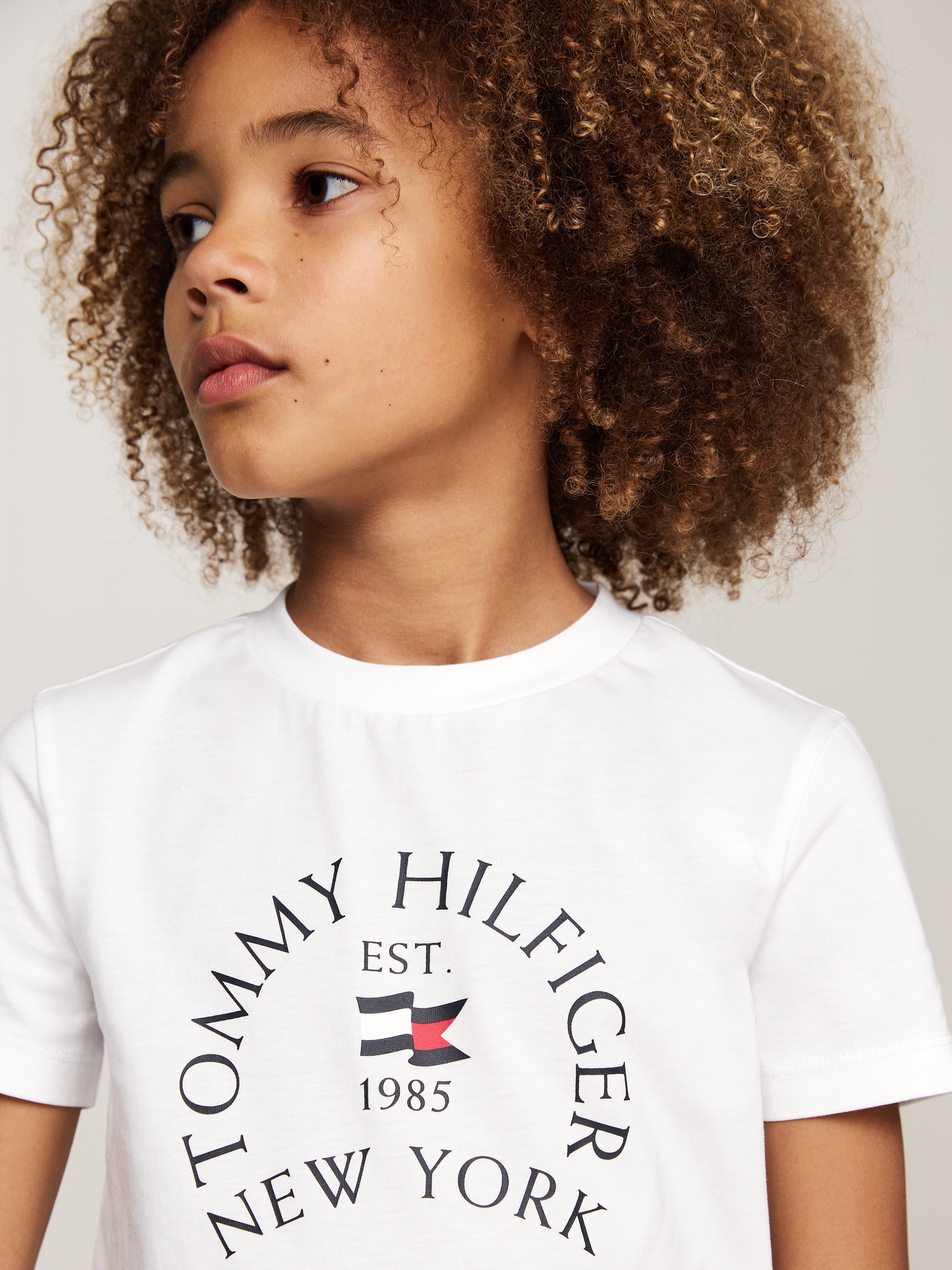 Tommy Hilfiger T-Shirt »NAUTICAL ARCH PRINTED REG TEE SS«, mit grossem Logo