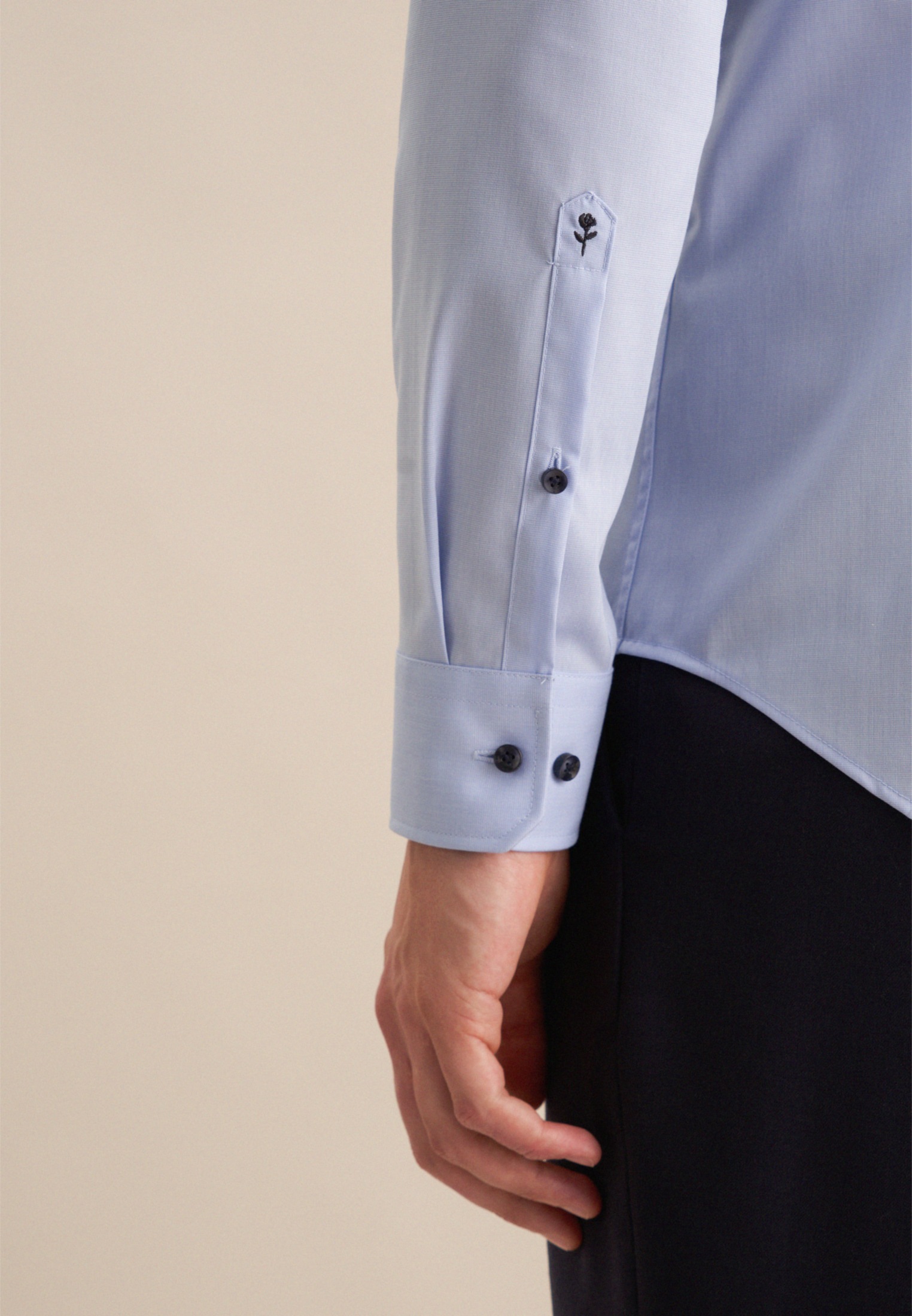 seidensticker Businesshemd »Schwarze Rose«, Slim Kentkragen Uni