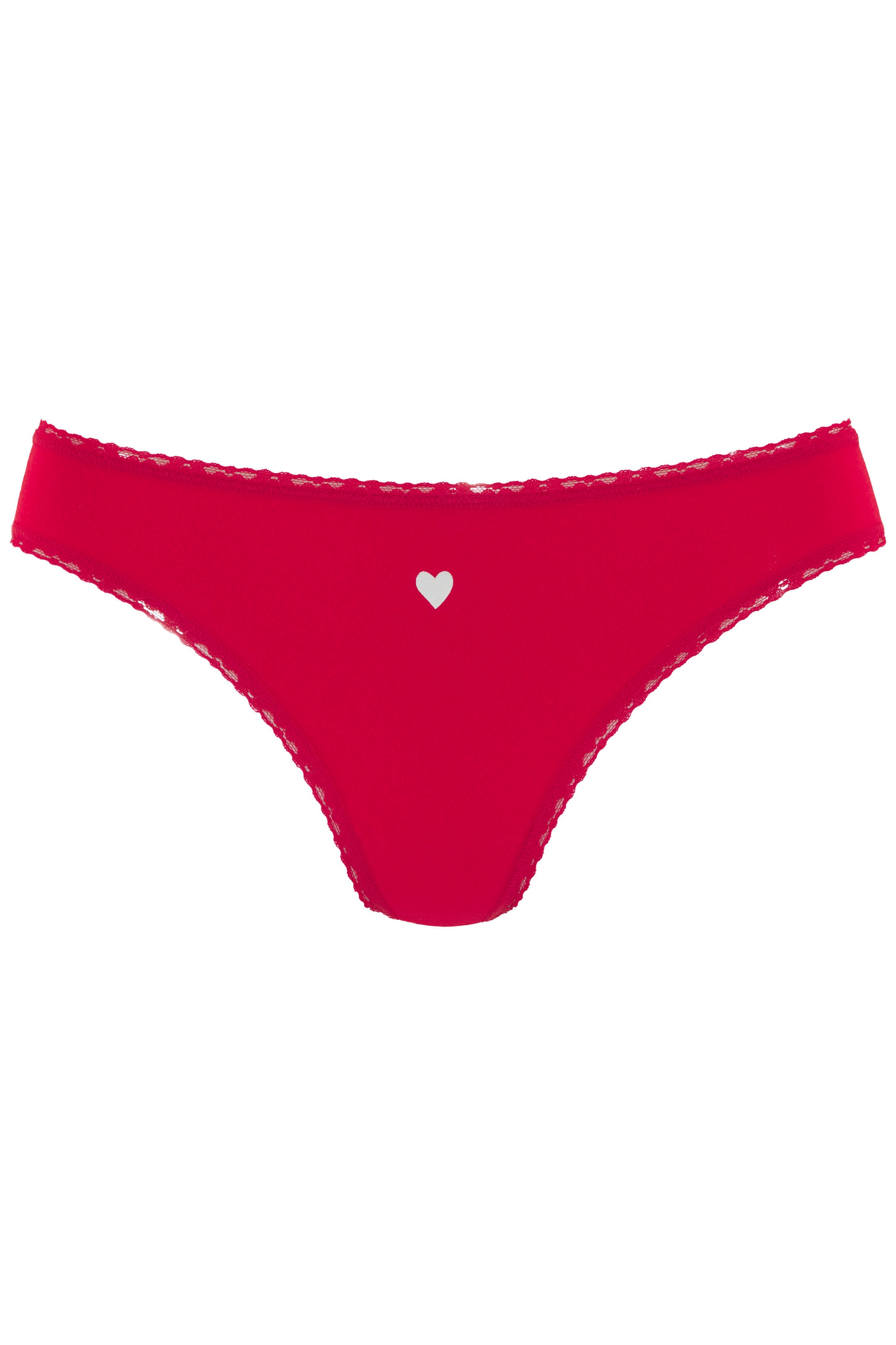LASCANA String, (5er-Pack), mit süssen Herzchen-Prints und aus elastischer Baumwoll-Qualität