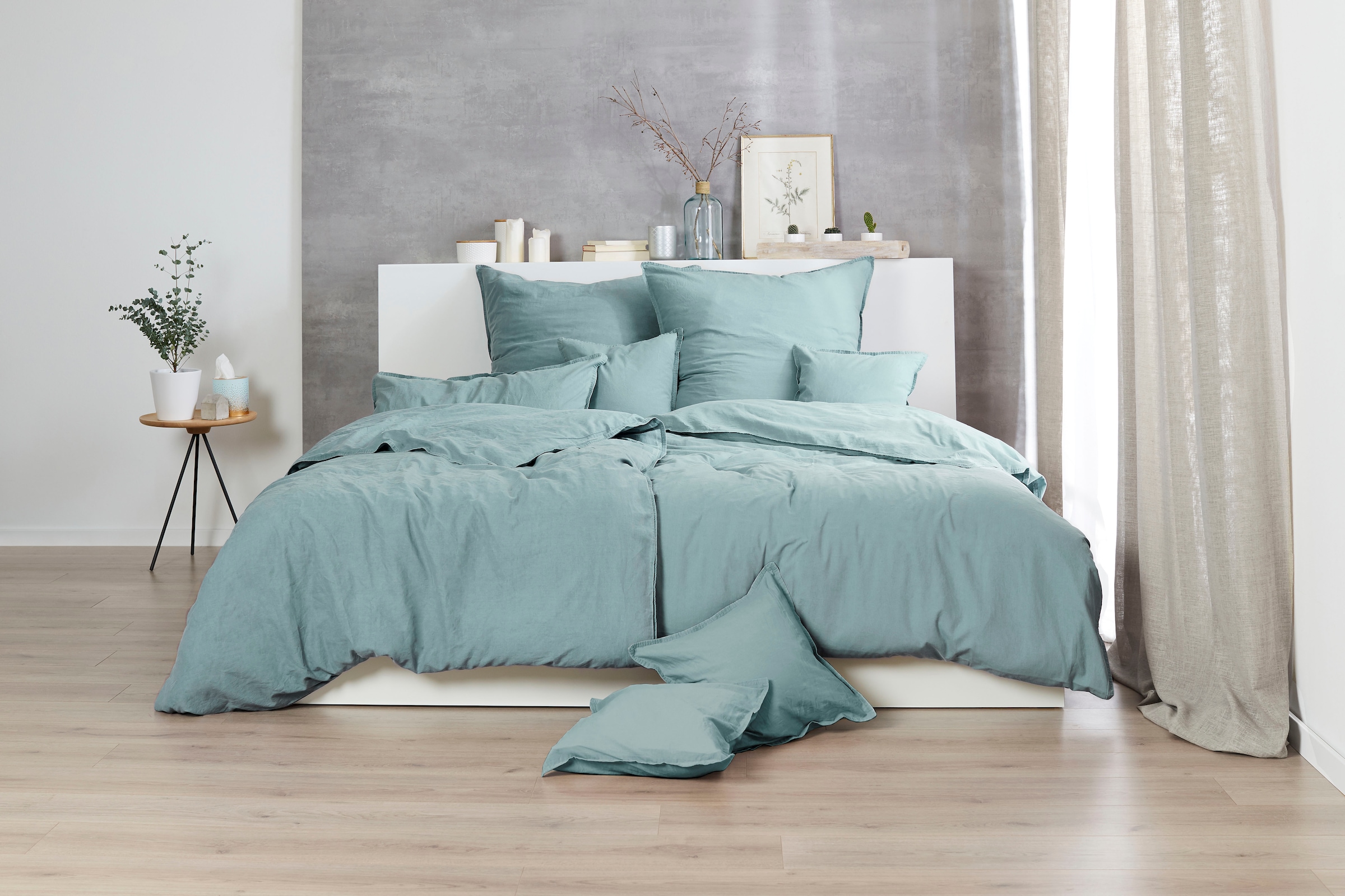 Primera Kissenbezüge »Kissenbezüge »Stone Washed«, Primera (2 Stück)«, (2 St.), mit Stone-Washed Optik