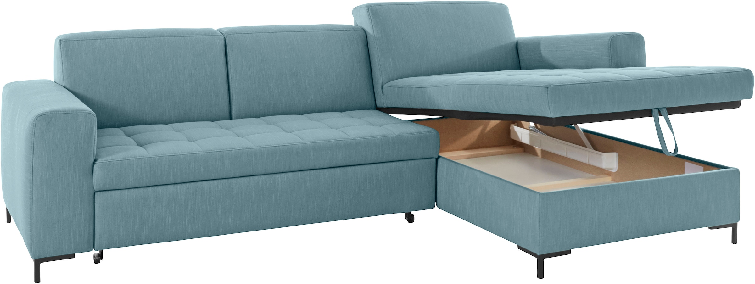 GOODproduct Ecksofa »Grazzo L-Form«, hochwertige Stoffe aus recyceltem Material, Steppung im Sitzbereich