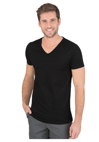 T-Shirt »TRIGEMA V-Shirt Slim Fit«, (1 tlg.)