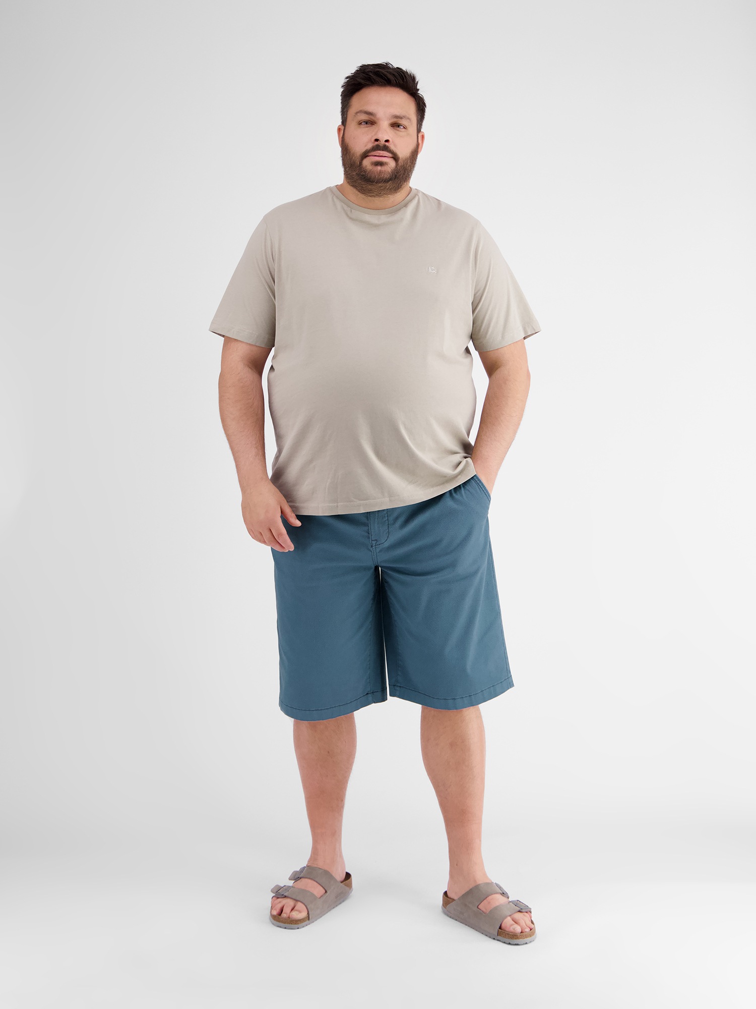 LERROS Bermudas »LERROS Chino-Bermuda mit Gürtel, in Grossen Grössen«