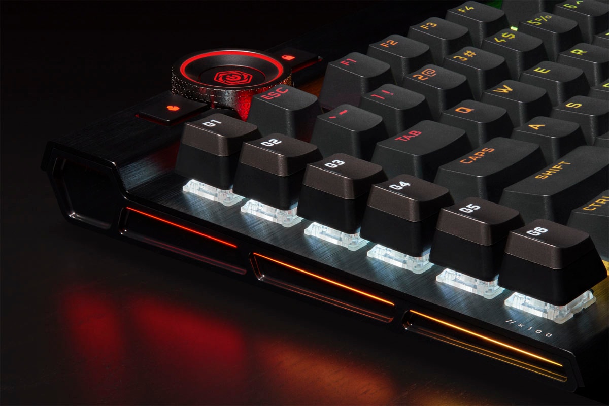 Corsair Gaming-Tastatur »Corsair K100 RGB«, (Handgelenkauflage-Multimedia-Tasten-programmierbare G-Tasten)