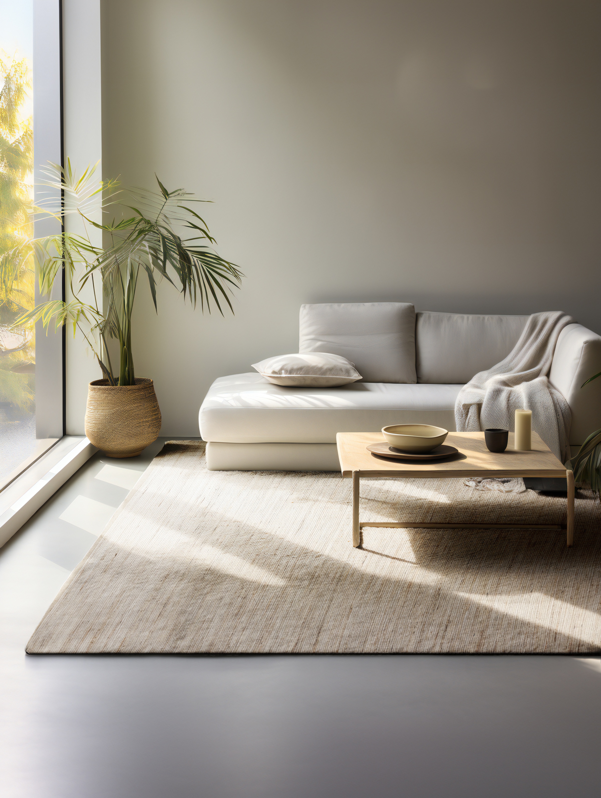 HANSE Home Teppich »Dhaka Juteteppich«, rechteckig, 5 mm Höhe, Läufer, handgewebt, Jute, Wolle, Natur, Wohnzimmer, Flur, Klassisch