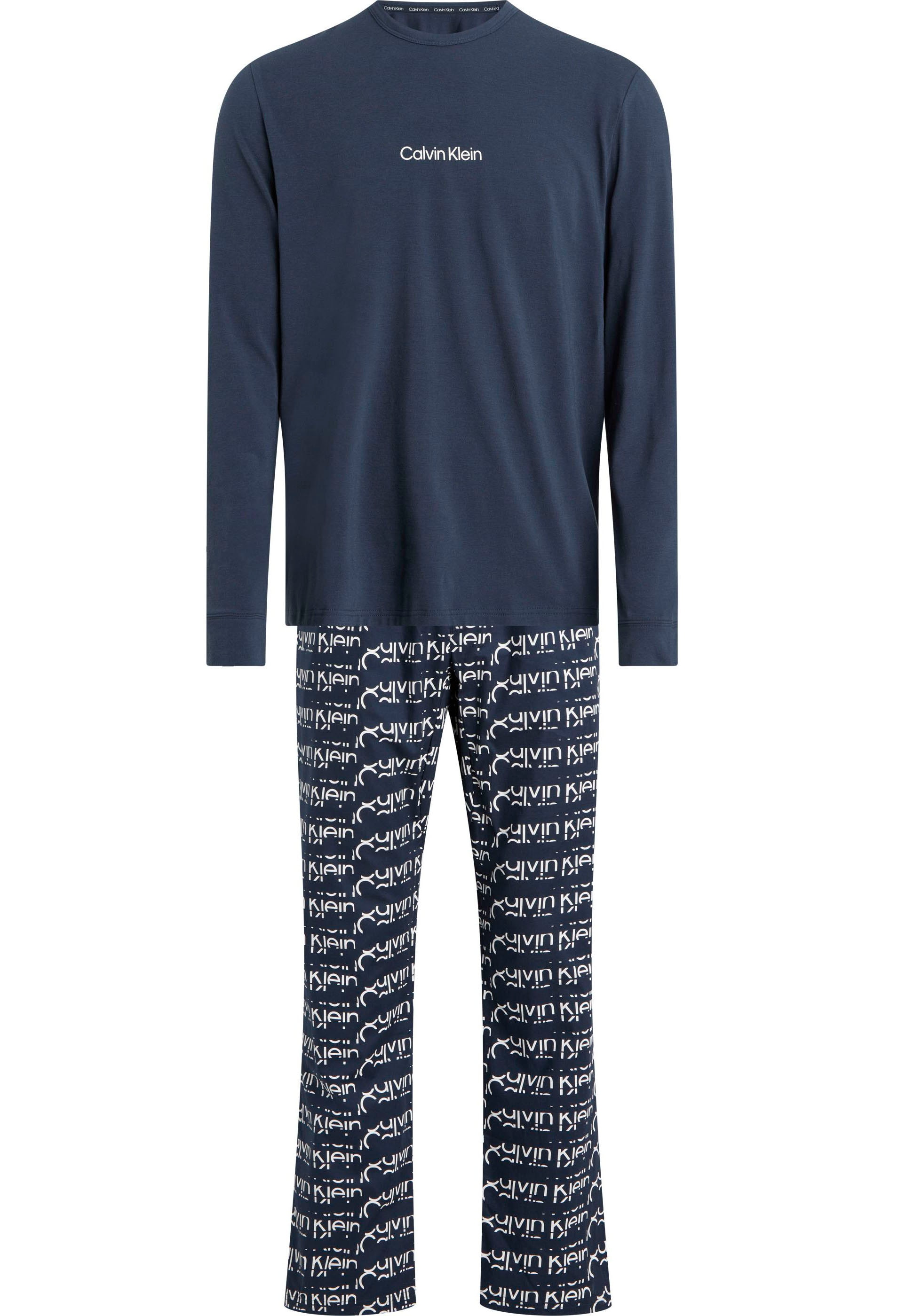 Calvin Klein Schlafanzug »L/S (2 Jelmoli-Versand Bein mit | bestellen PANT tlg.), online geradem SET«