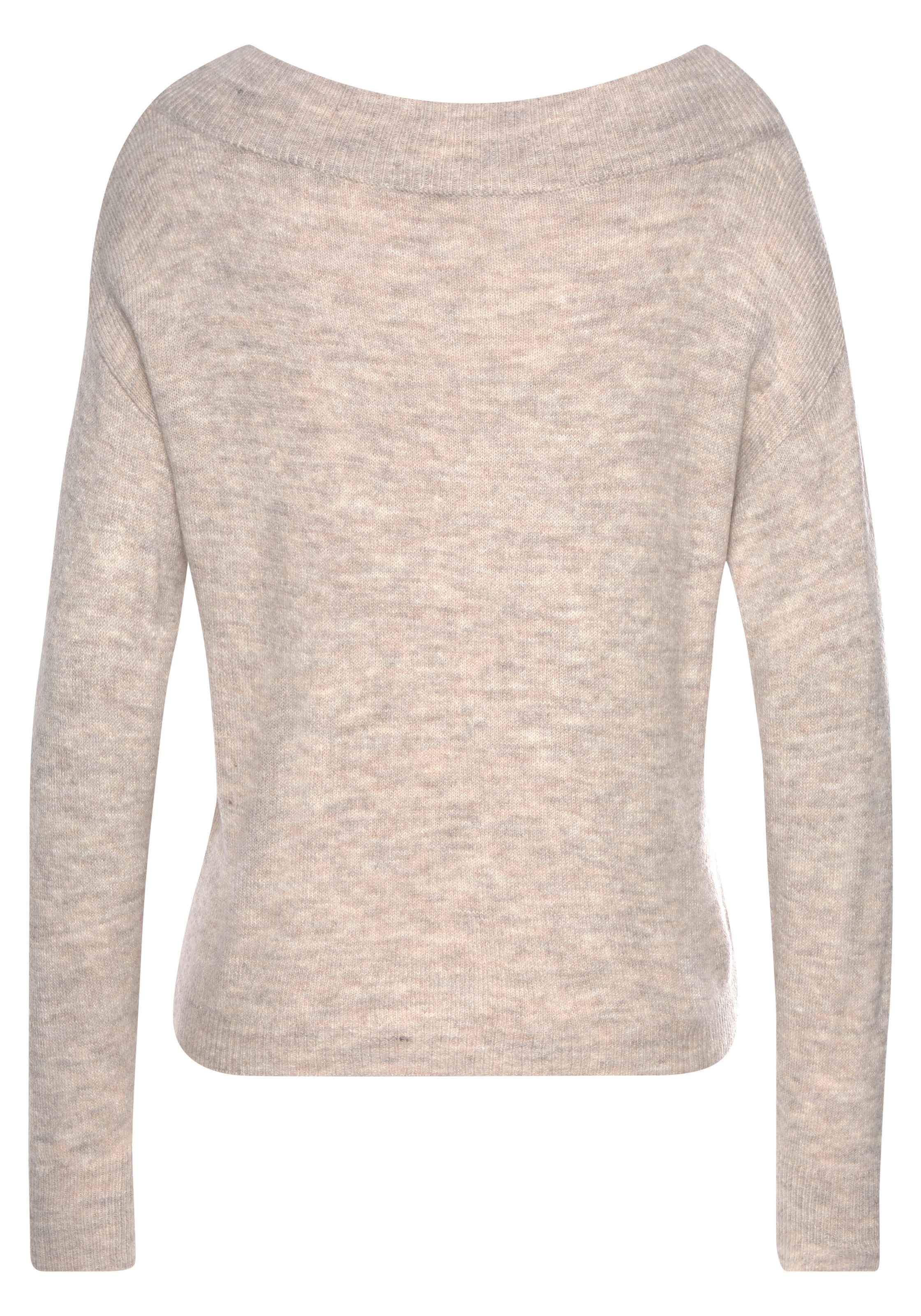 LASCANA Strickpullover, mit U-Boot-Ausschnitt und Knoten-Detail, casual-chic