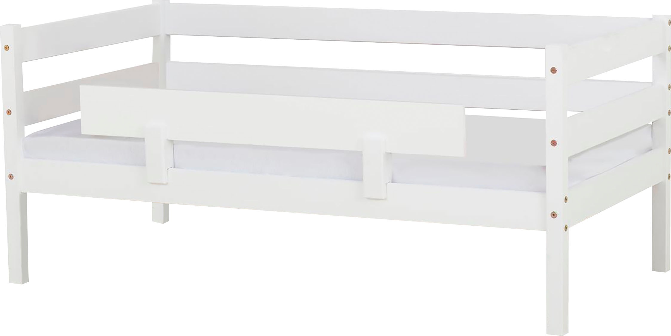 Hoppekids Einzelbett »ECO Comfort Kinderbett, Kiefer Massivholz, Jugendbett inkl. Rollrost« 70x160 cm, wahlweise in verschieden Farben/ Matratze/ Absturzsicherung