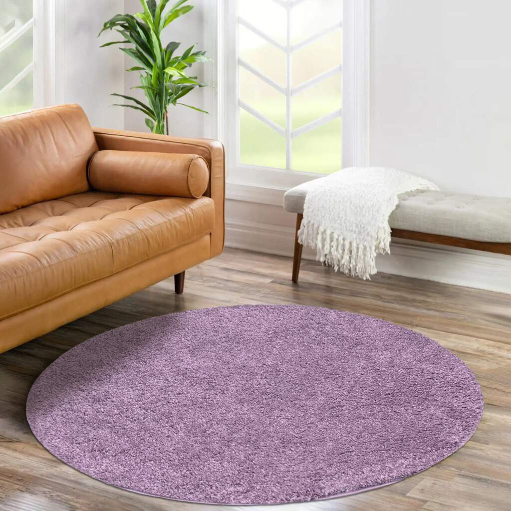 Hochflor-Teppich »City Shaggy«, rund, Teppich Einfarbig Uni, besonders flauschig-weich