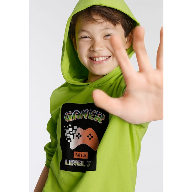 KIDSWORLD Shirt & Hose »GAMER Set: Shirt und Sweathose«, (Set, 2 tlg.),  Kapuzenshirt und Sweathose im Set acheter en ligne | Jelmoli-Versand