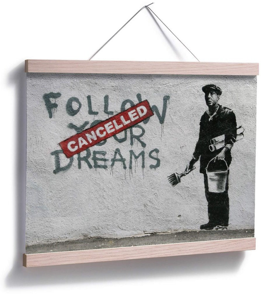 Bilder | »Graffiti (1 your Wandposter Poster, Jelmoli-Versand Wandbild, Poster Follow dreams«, Bild, St.), Schriftzug, shoppen Wall-Art online
