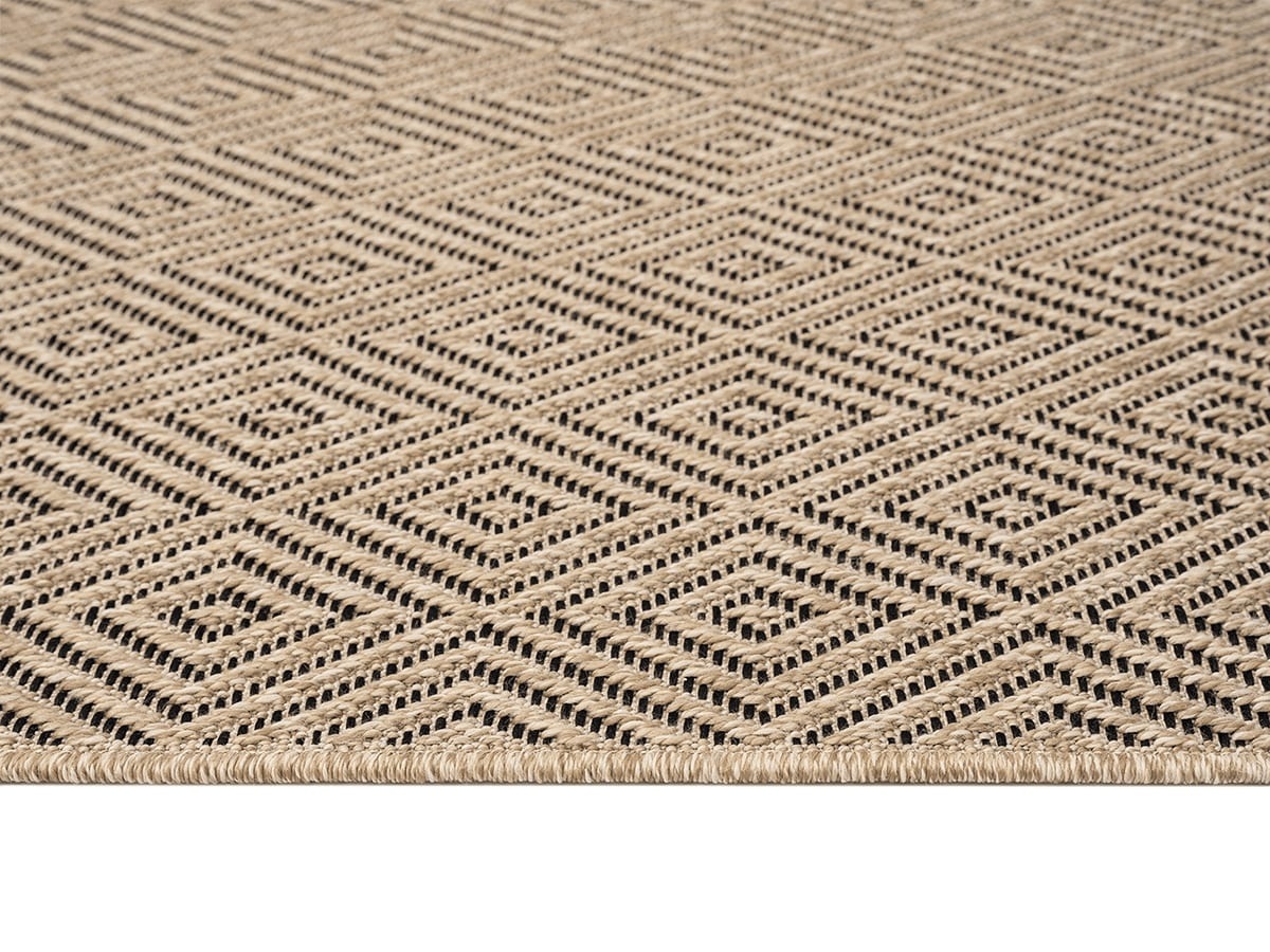 the carpet Teppich »Kansas«, rechteckig, 1 mm Höhe, moderner robuster In und Outdoor Teppich Jute Look