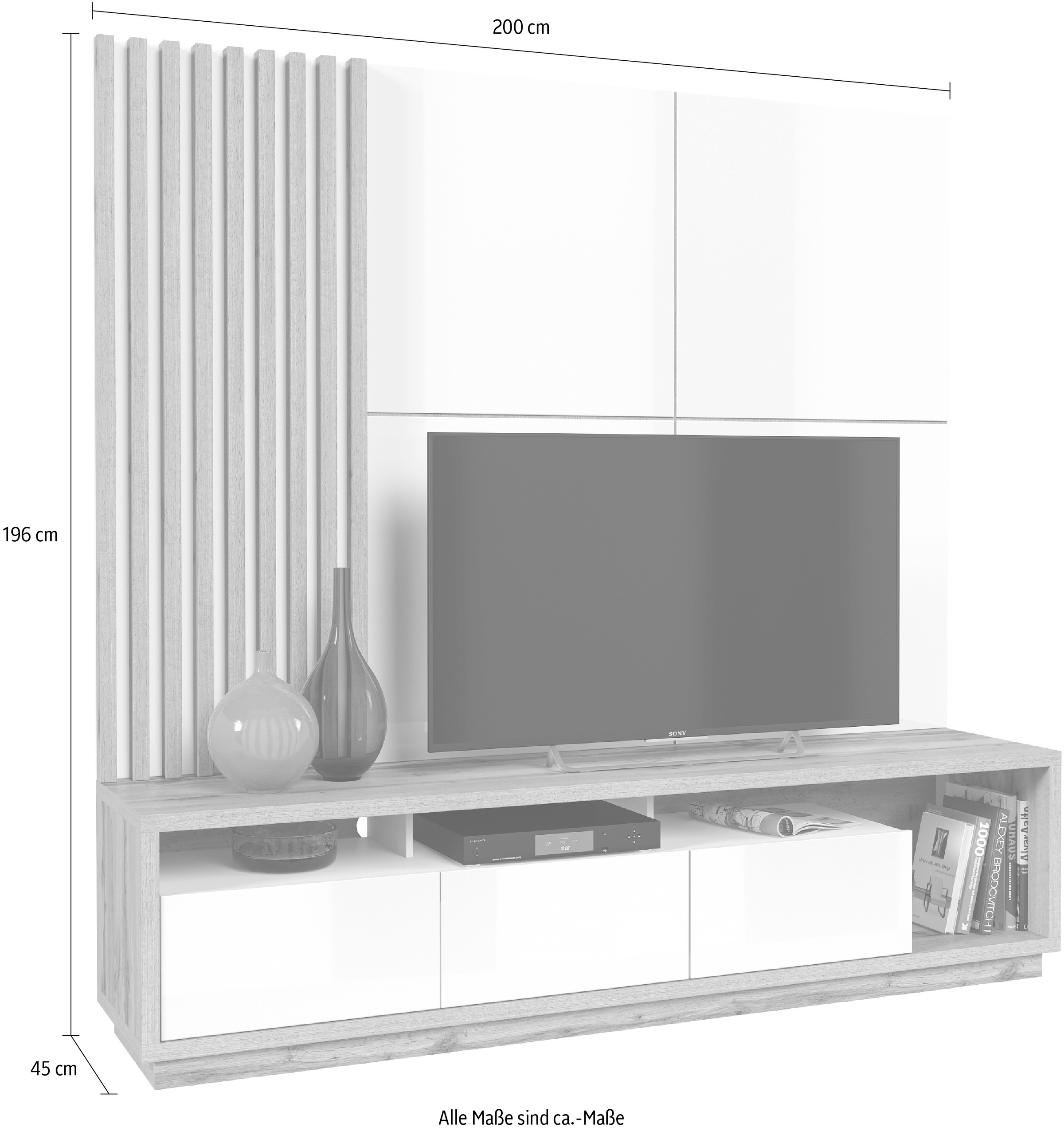 INOSIGN Wohnwand »Celine«, Breite 200 cm.