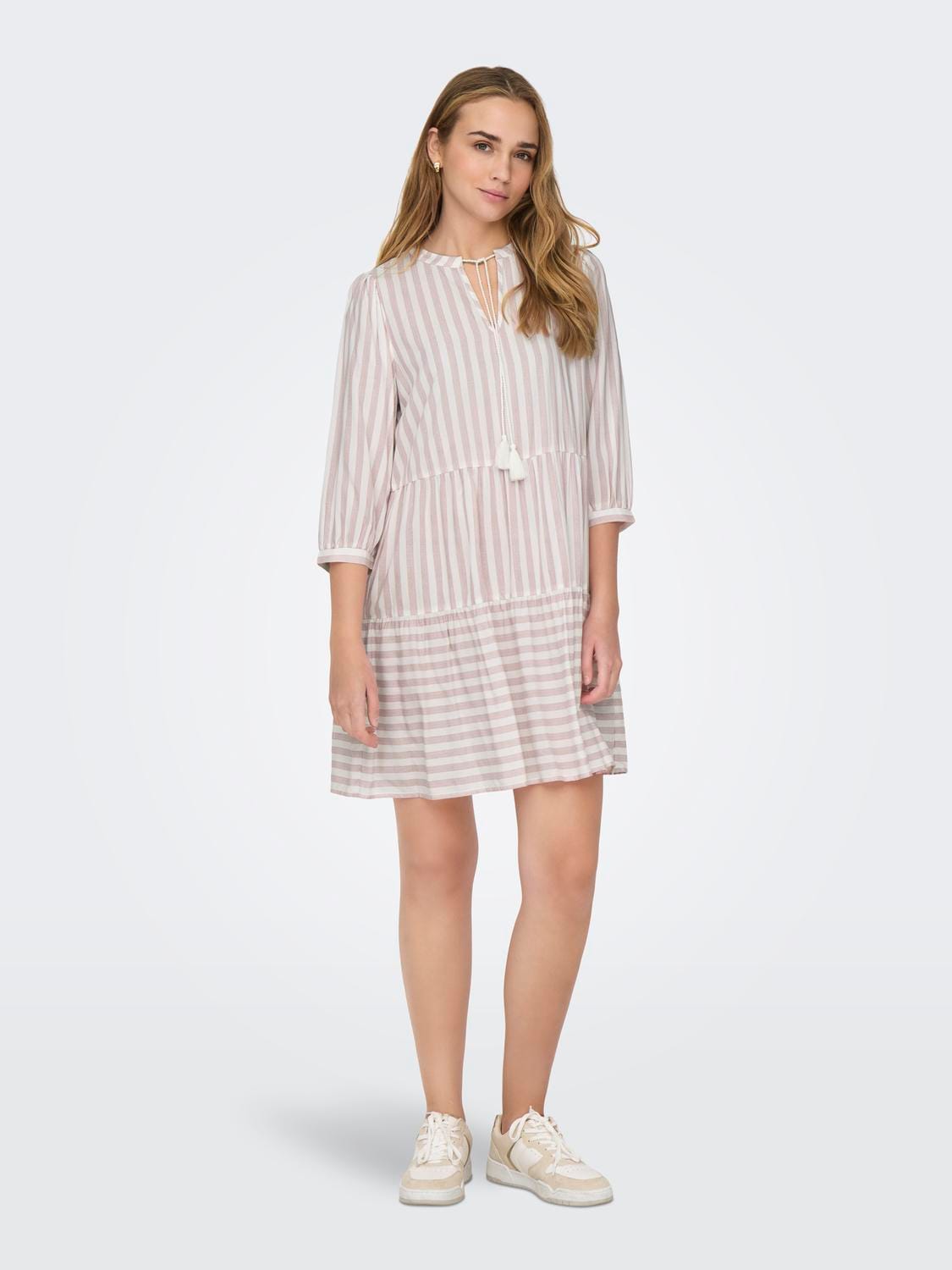 ONLY Tunikakleid »ONLKAYA 3/4 PUFF SHORT DRESS WVN NOOS«, Sommerkleid
