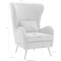 Guido Maria Kretschmer Home&Living Sessel »Salla«, wahlweise mit oder ohne Hocker; grosser Sessel: Masse B/T/H: 78/94/118 cm, Bezug auch in Luxus-Microfaser in Teddyfelloptik