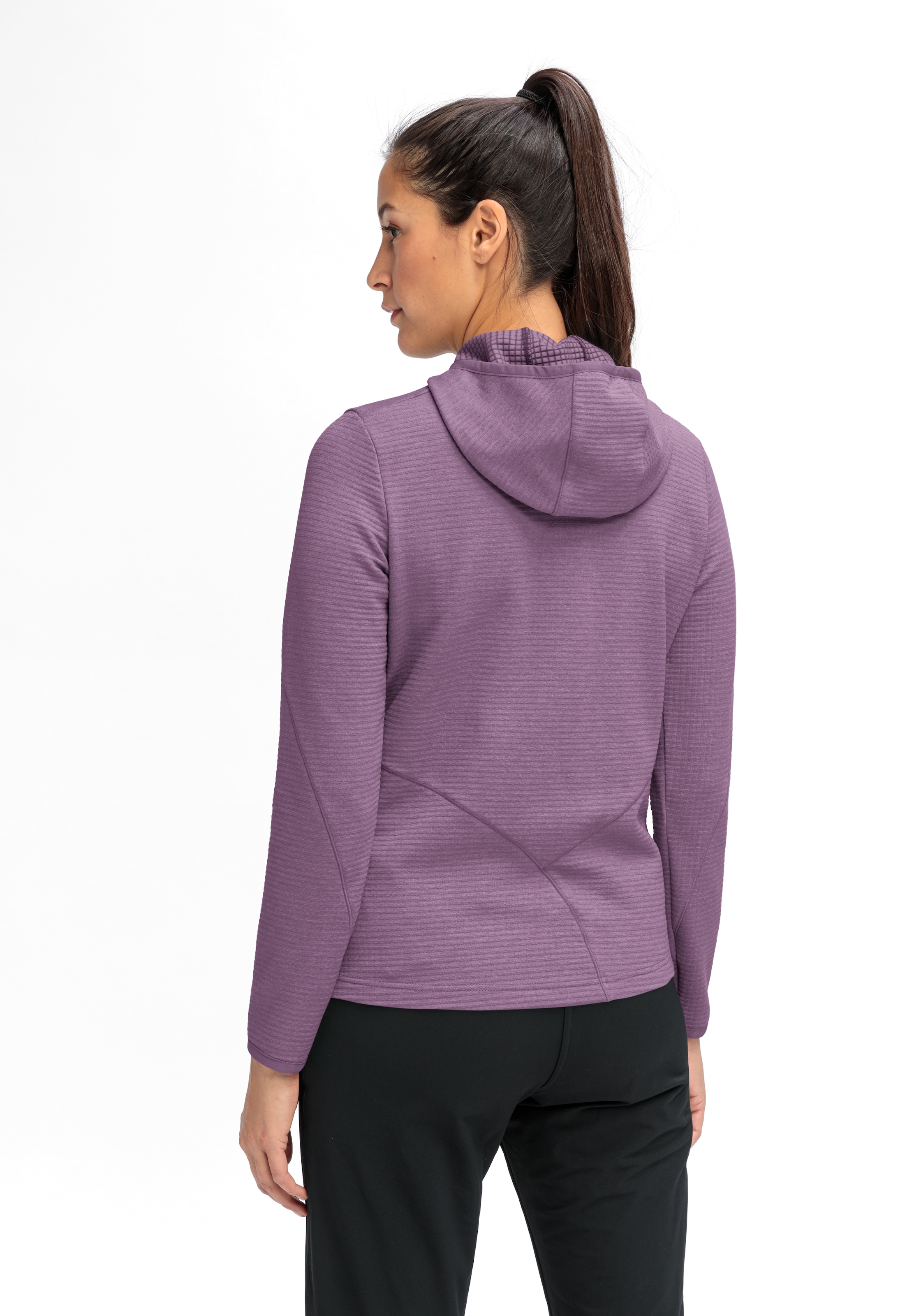 Maier Sports Fleecejacke »Tesila Hood W«, Damen Midlayer, atmungsaktiv schnelltrocknend, Full-Zip, Regular fit