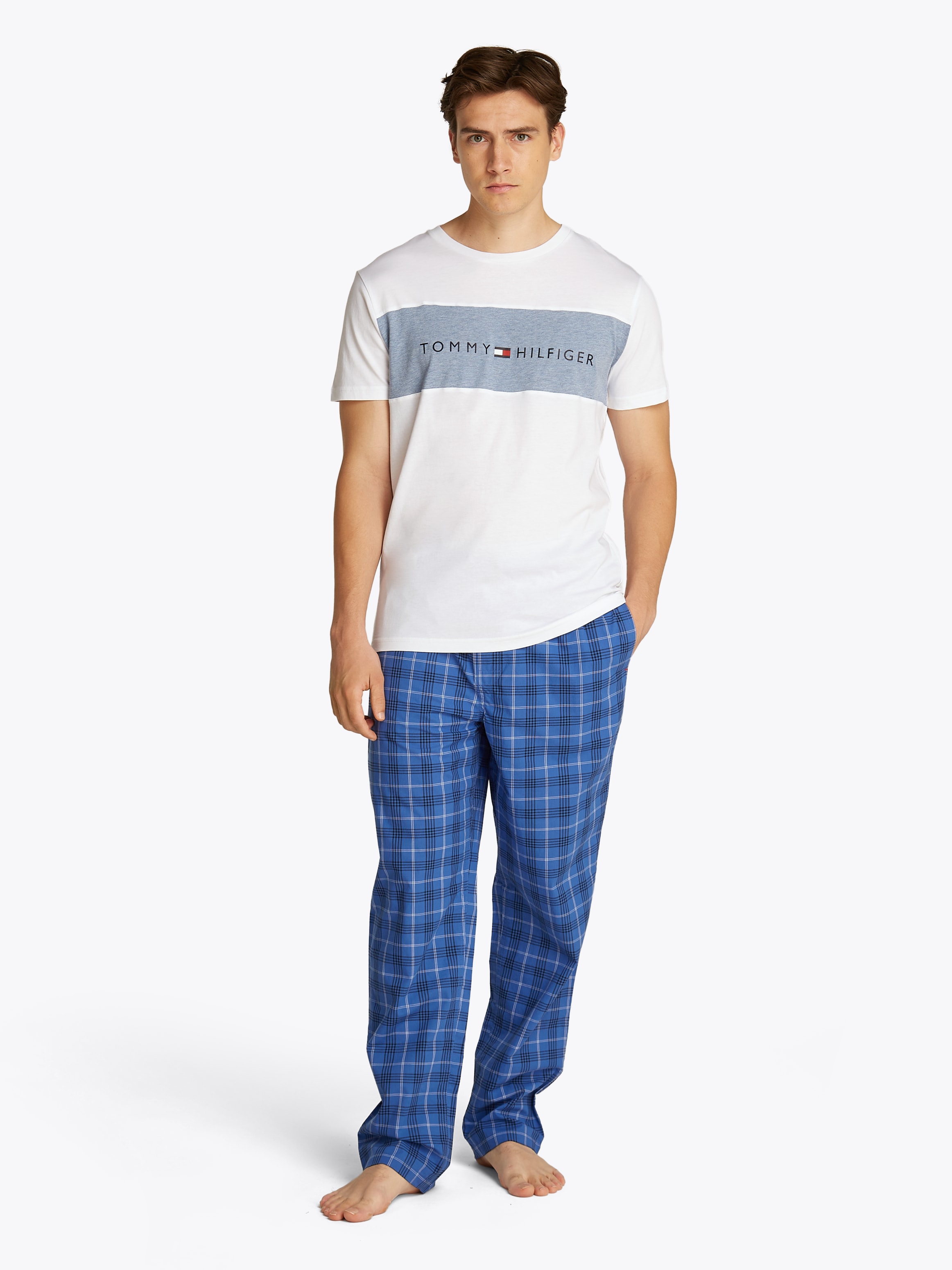 Tommy Hilfiger Underwear T-Shirt »SS T-SHIRT BLOCK LOGO«, mit Farbeinsatz, mit Logoschriftzug