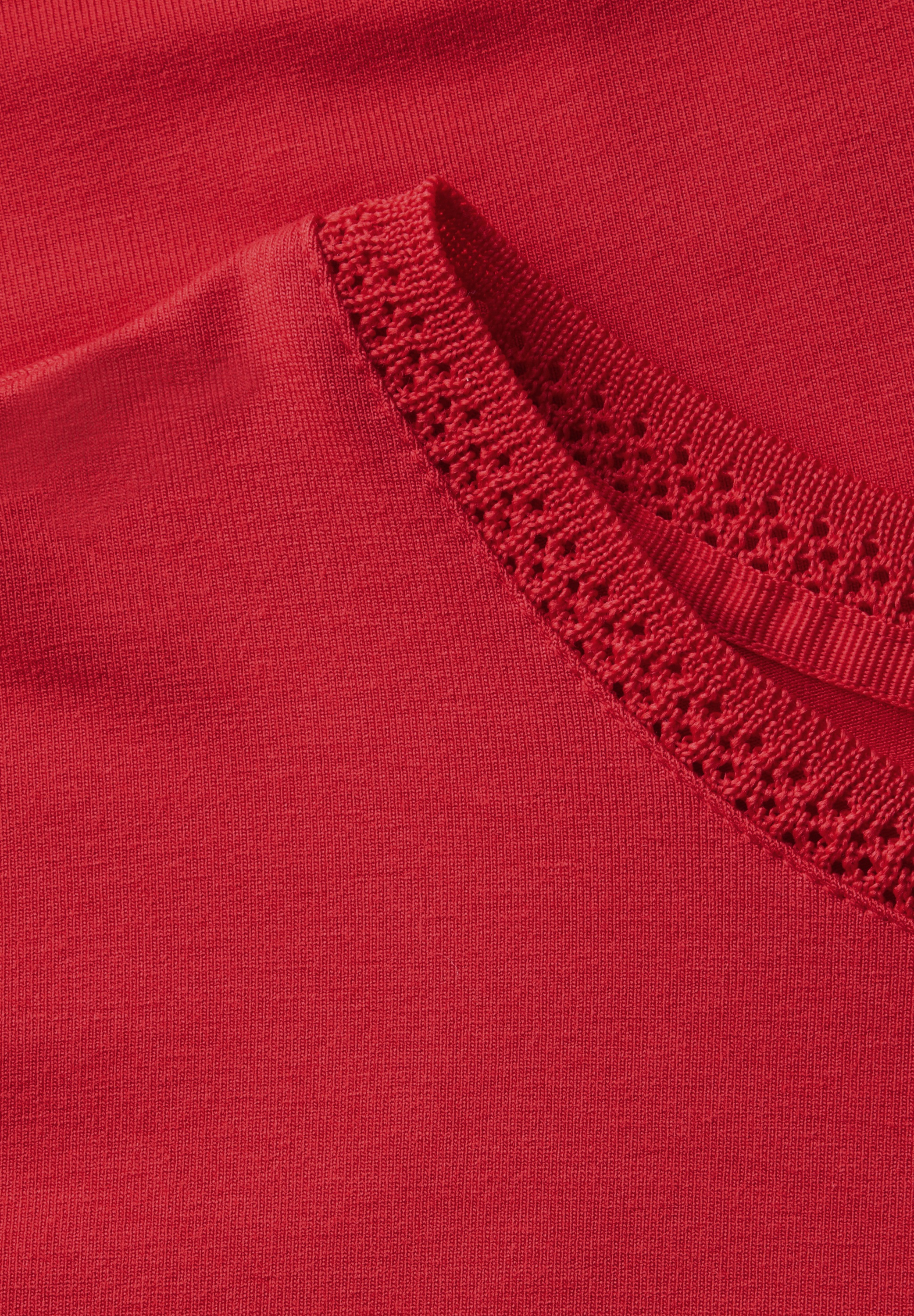 STREET ONE T-Shirt, mit Dekortape und elastischem Saum