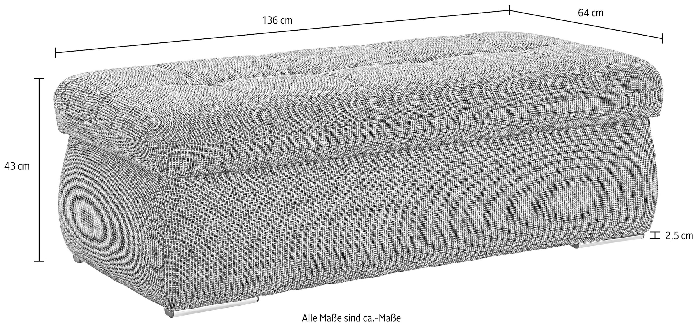 DOMO collection Hocker »NMoric«, mit Stauraumfach, auch in Cord