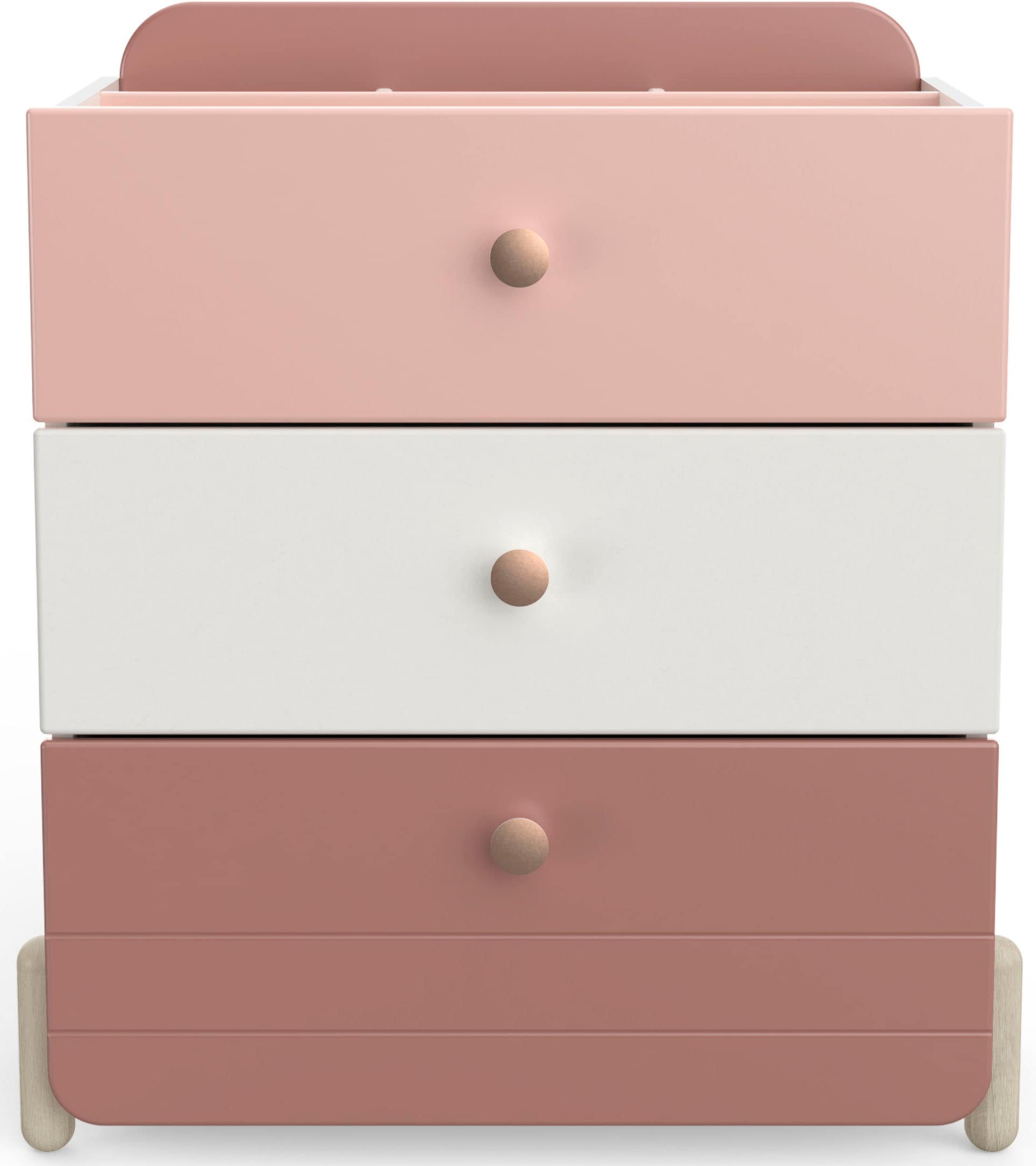 Demeyere GROUP Kombikommode "Jade" Schublade mit Rollenauszügen, Runde Knopfgriffe mit Roségold-Finish