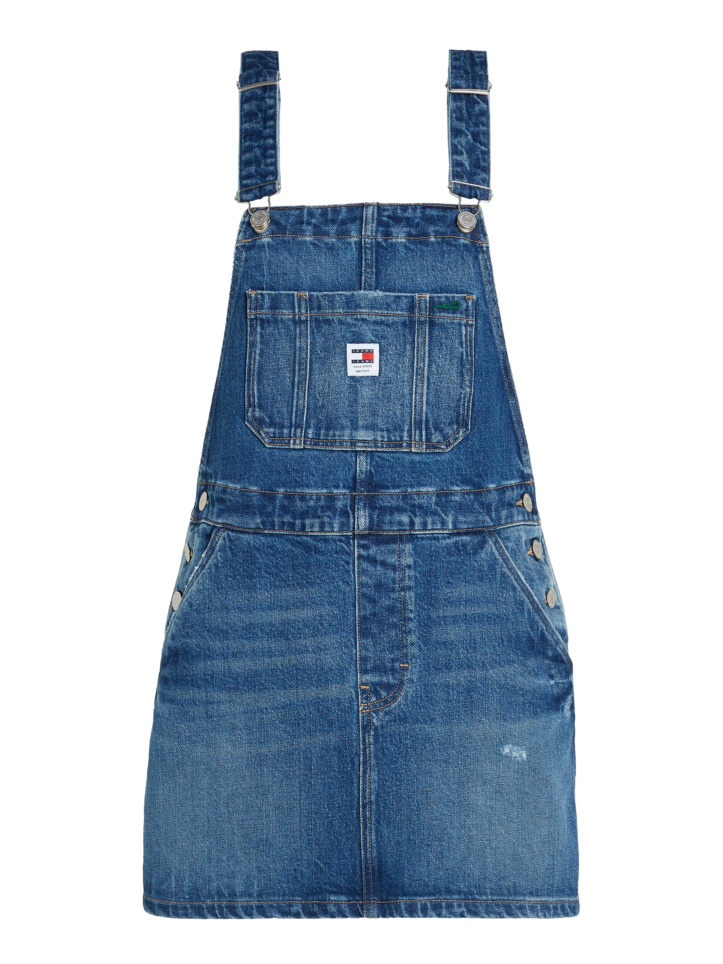 Tommy Jeans Latzkleid »DUNGAREE DENIM DRESS CH6138«, mit Tommy Jeans Flagge