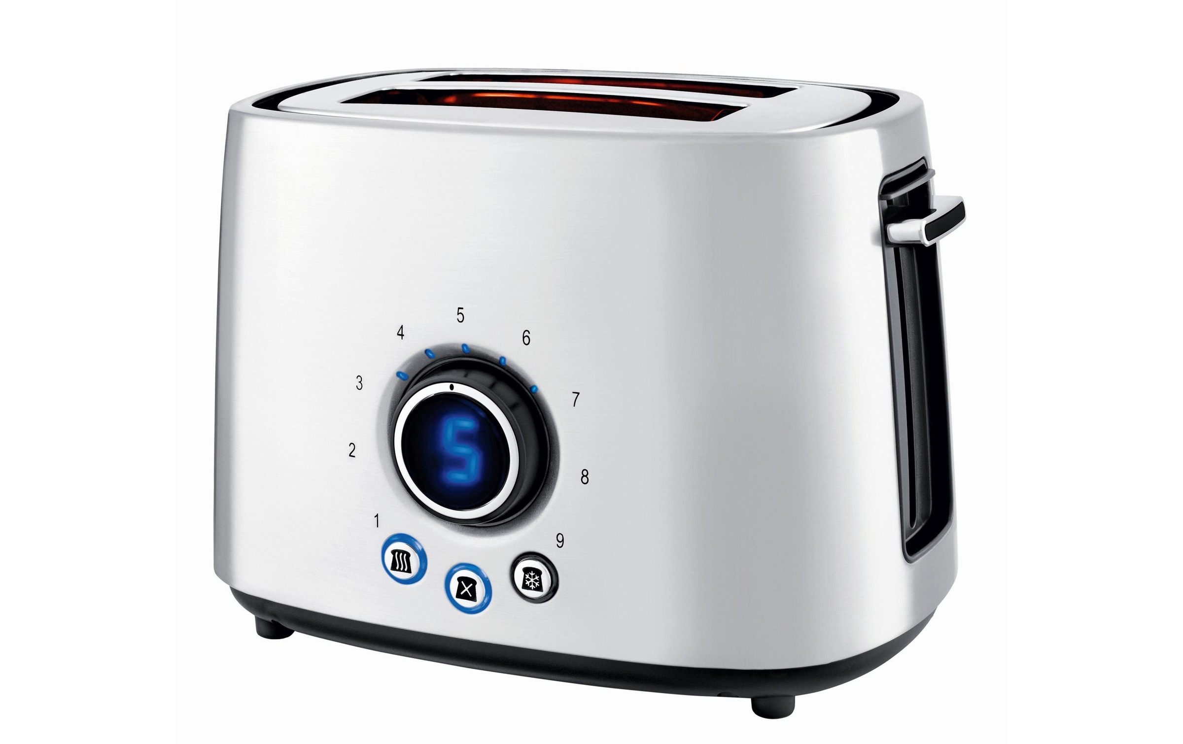 KOENIG Toaster »Koenig Steel Line« 2 kurze Schlitze für 2 Scheiben 1000 W Digital-Display