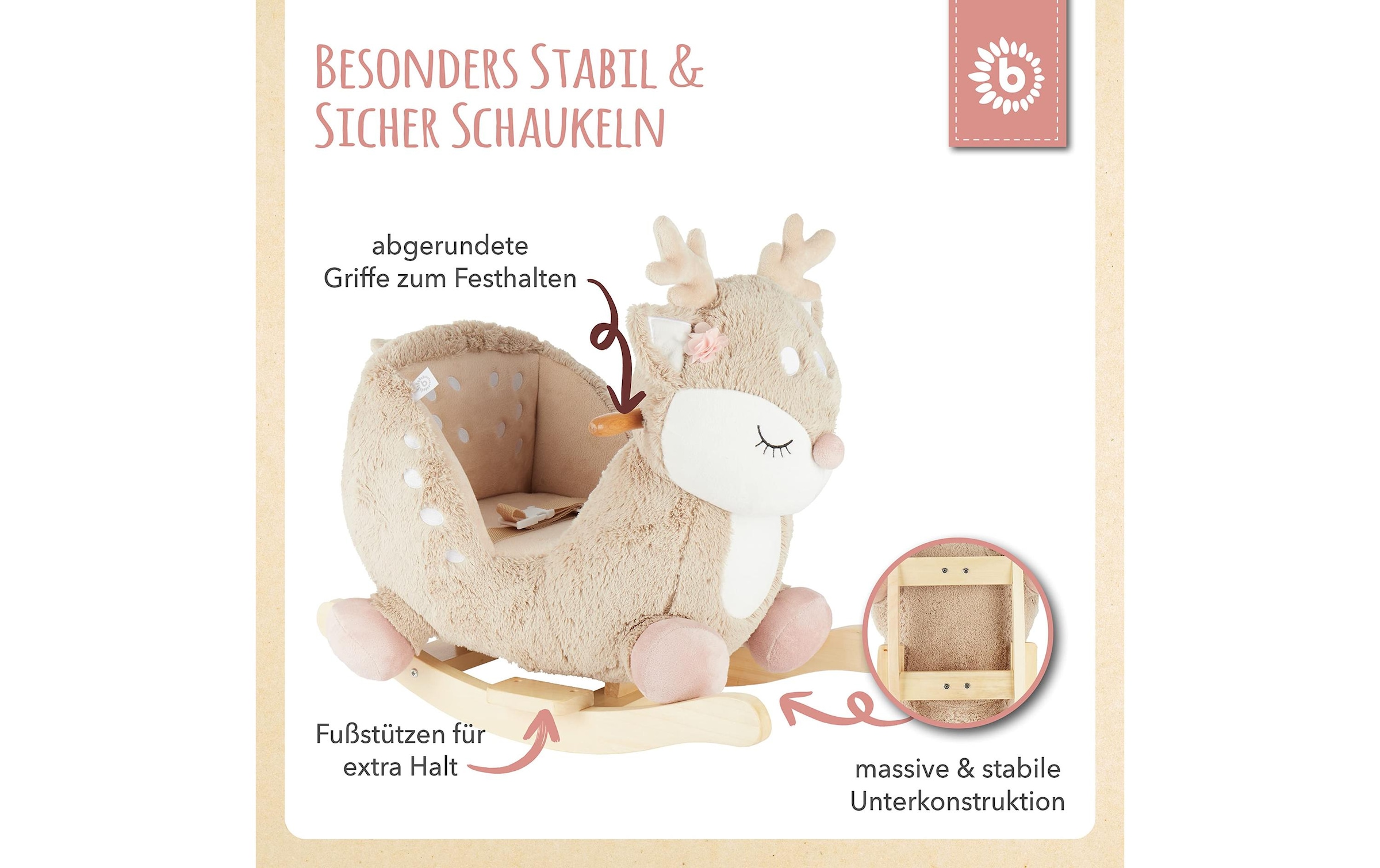 BIECO Schaukeltier »Ella«, Holzart: Pinie (China)