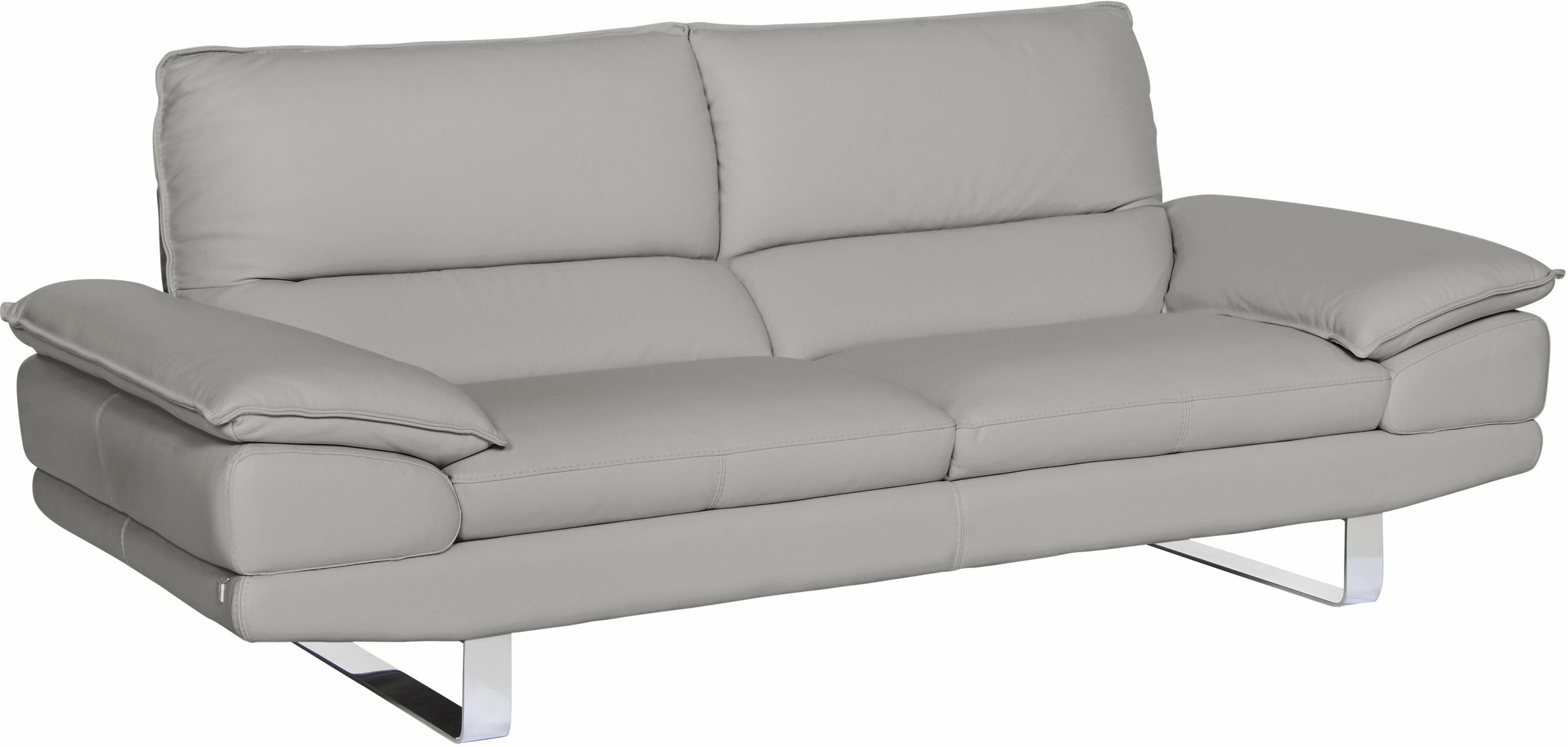 CALIA ITALIA 3-Sitzer »Dave, Sitzkomfort der Extraklasse, tolle Details«, Designsofa auf Kufenfuss, in zwei Lederqualitäten