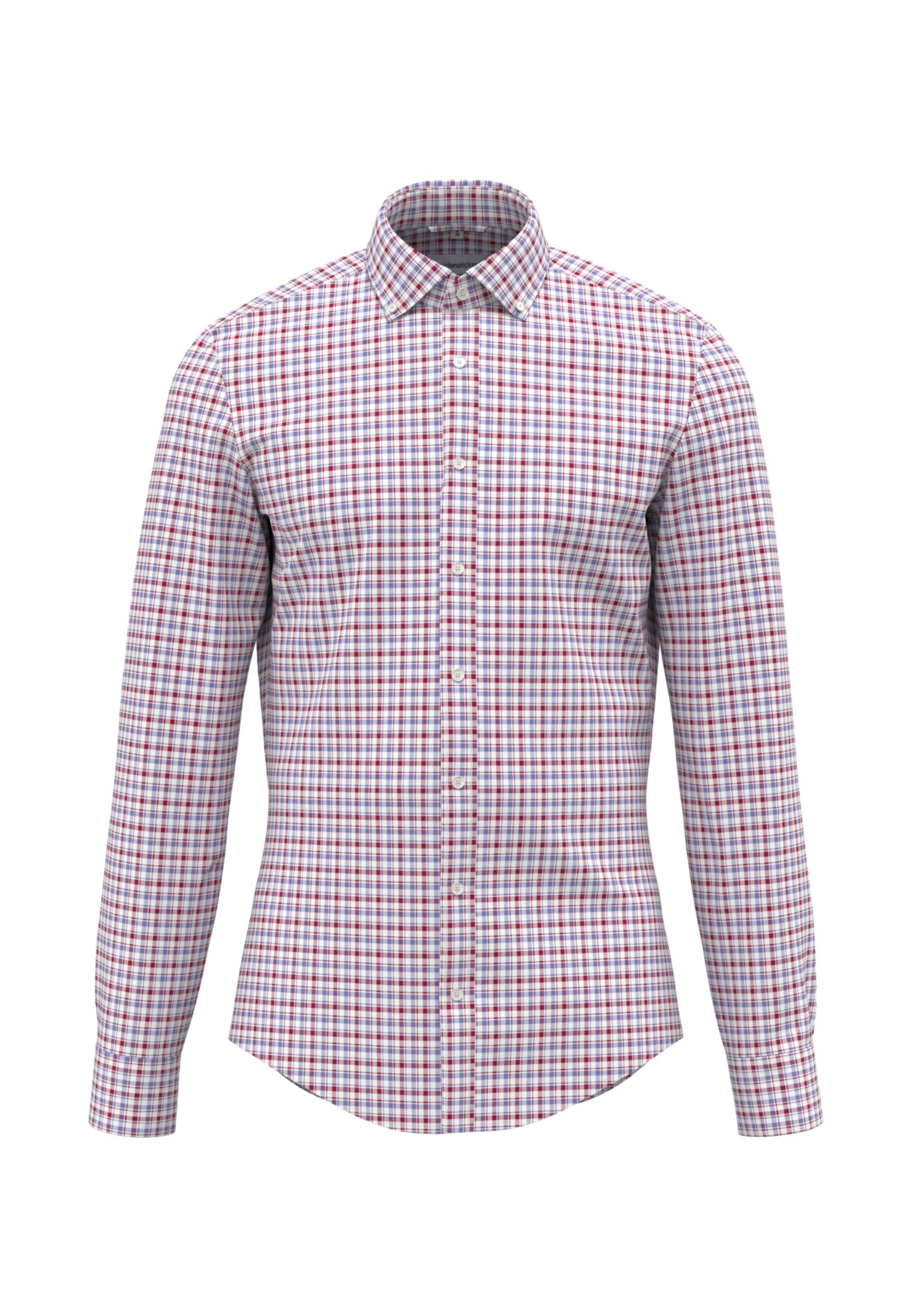 seidensticker Businesshemd »Slim« Slim 1/1 Button-Down-Kragen Karo