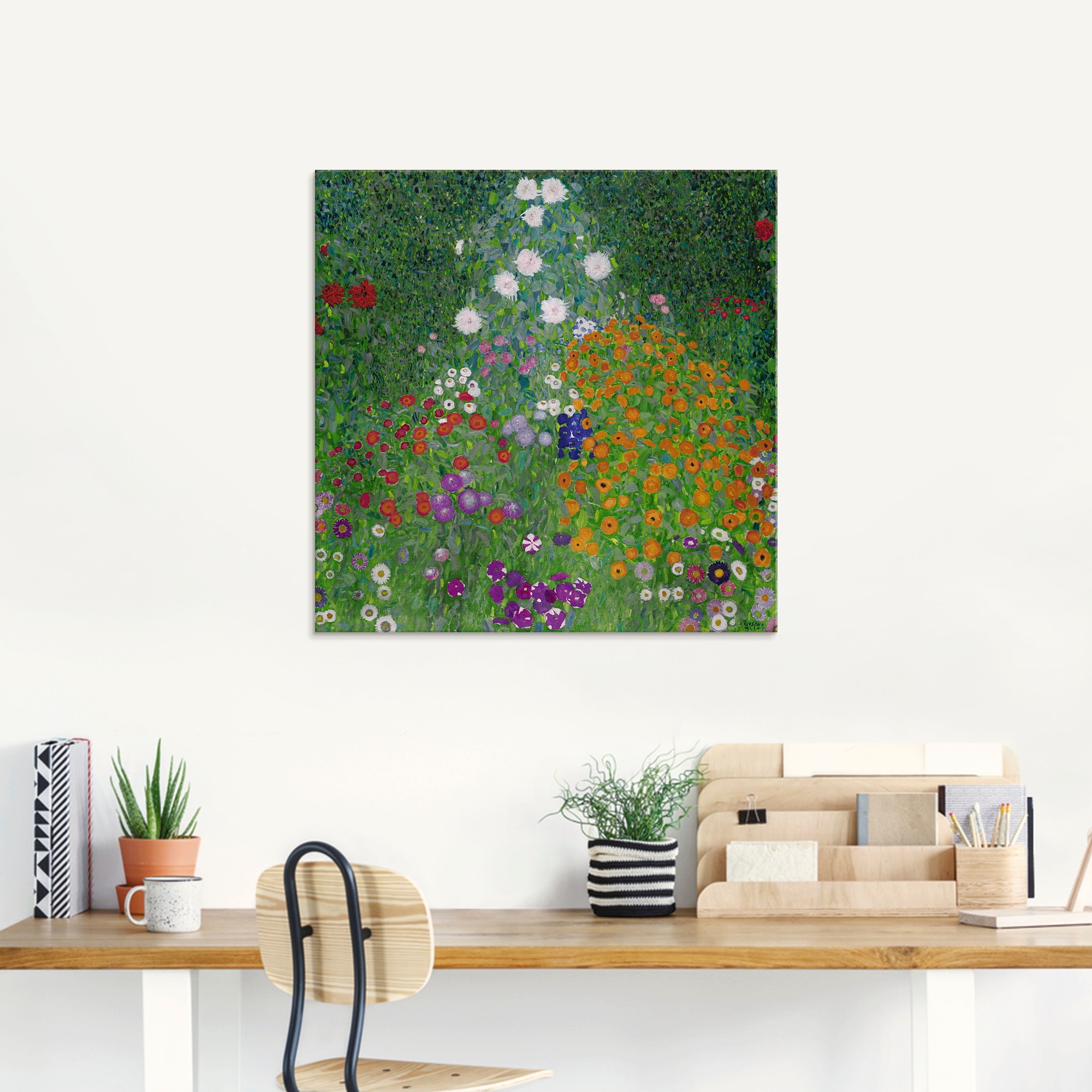 Artland Glasbild »Bauerngarten. 1905-07«, Blumenwiese, (1 St.), in verschiedenen Grössen