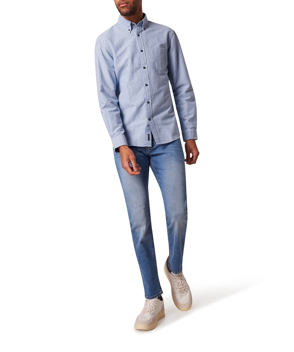 Pierre Cardin Streifenhemd, mit Button-Down-Kragen - Modern Fit