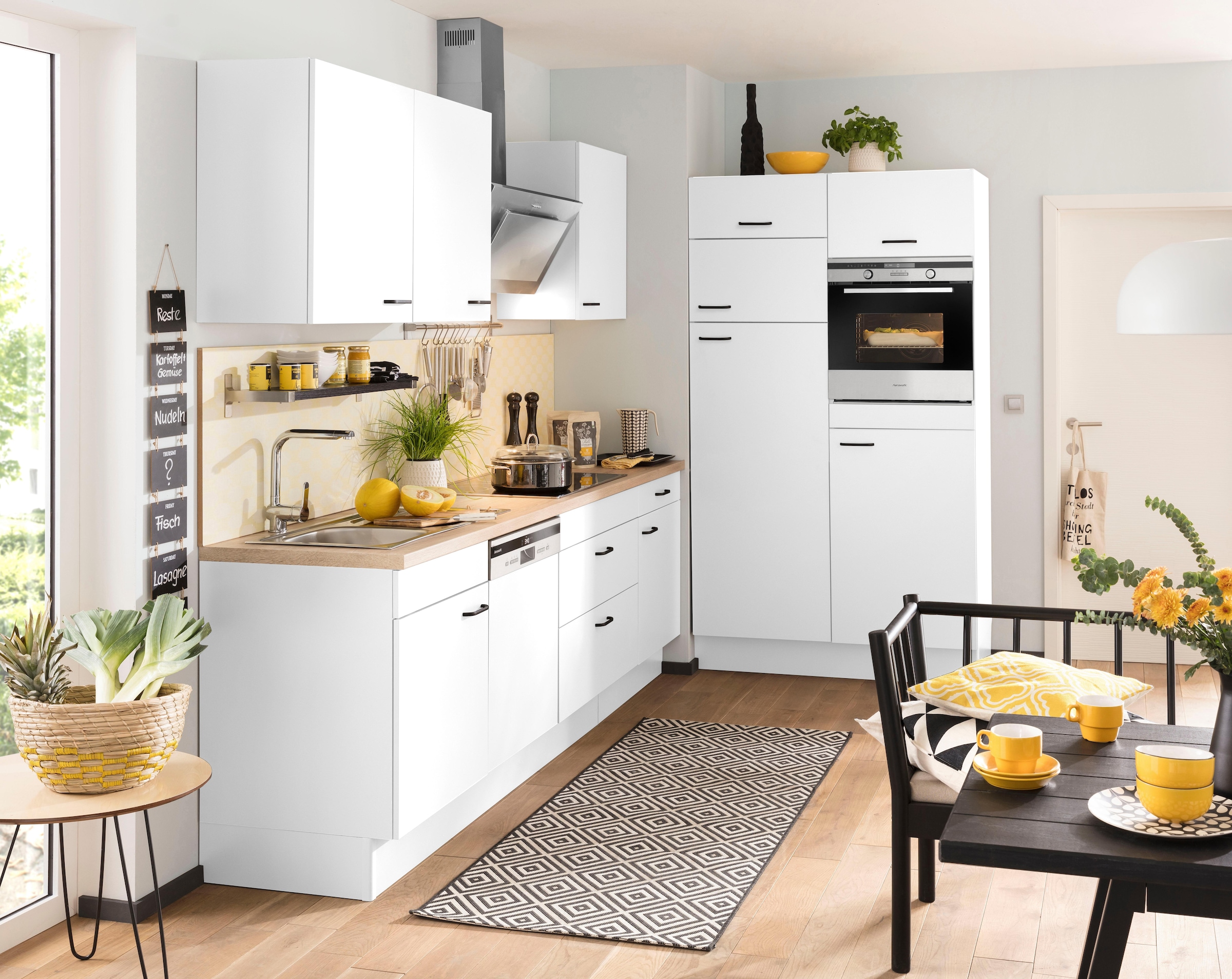 OPTIFIT Küchenzeile »Elga«, Premium-Küche, Soft-Close-Funktion, grossen Vollauszügen, Breite 390 cm