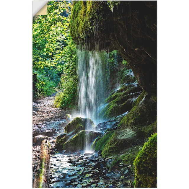 Alubild, Wandbild Wasserfall«, in Wasserfallbilder, online Wandaufkleber »Moosbedeckter Leinwandbild, als oder Poster Jelmoli-Versand (1 versch. Grössen St.), shoppen Artland |