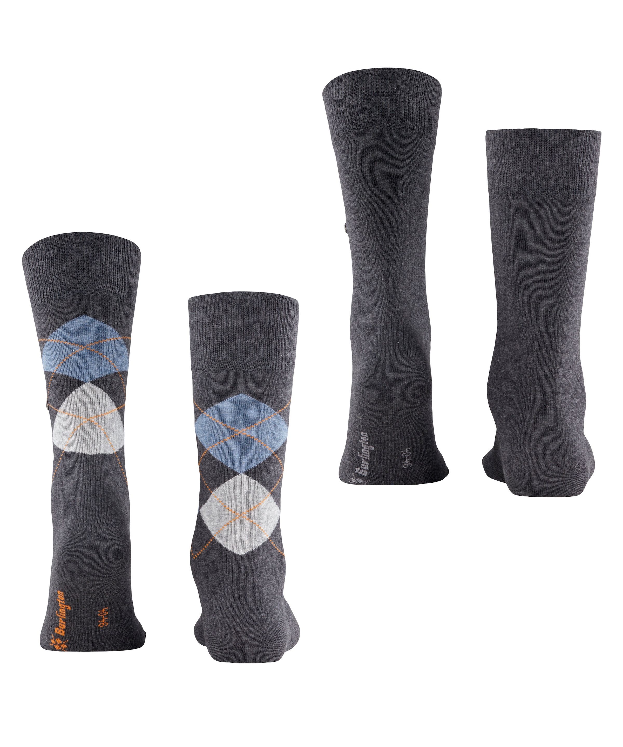 Burlington Socken »Everyday Argyle Mix«, (2 Paar), meliert, klassisches Design, passend von Gr. 40-46