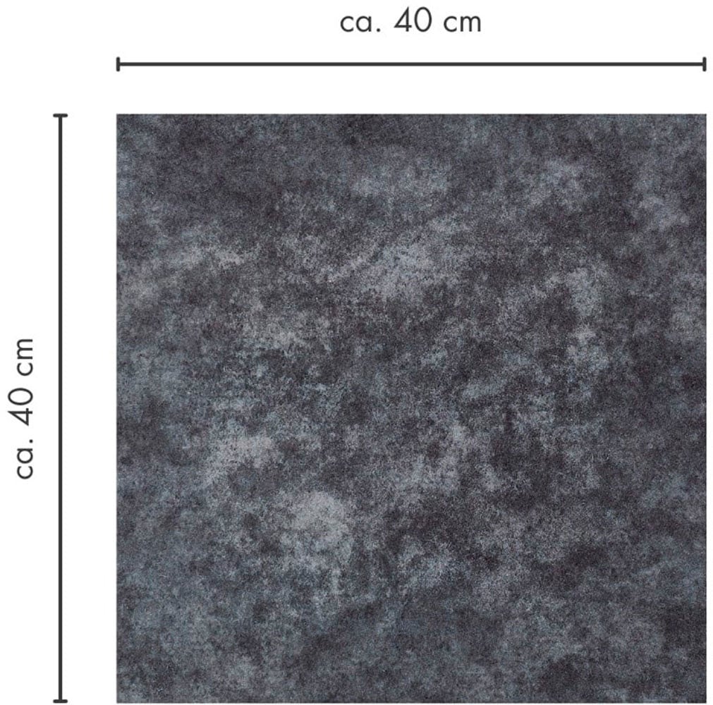Andiamo Teppichfliese »Colmar Nadelfilz«, quadratisch, 4 mm Höhe, 40x40 cm, selbstklebend, robust & strapazierfähig, 25 Stück (4 qm)