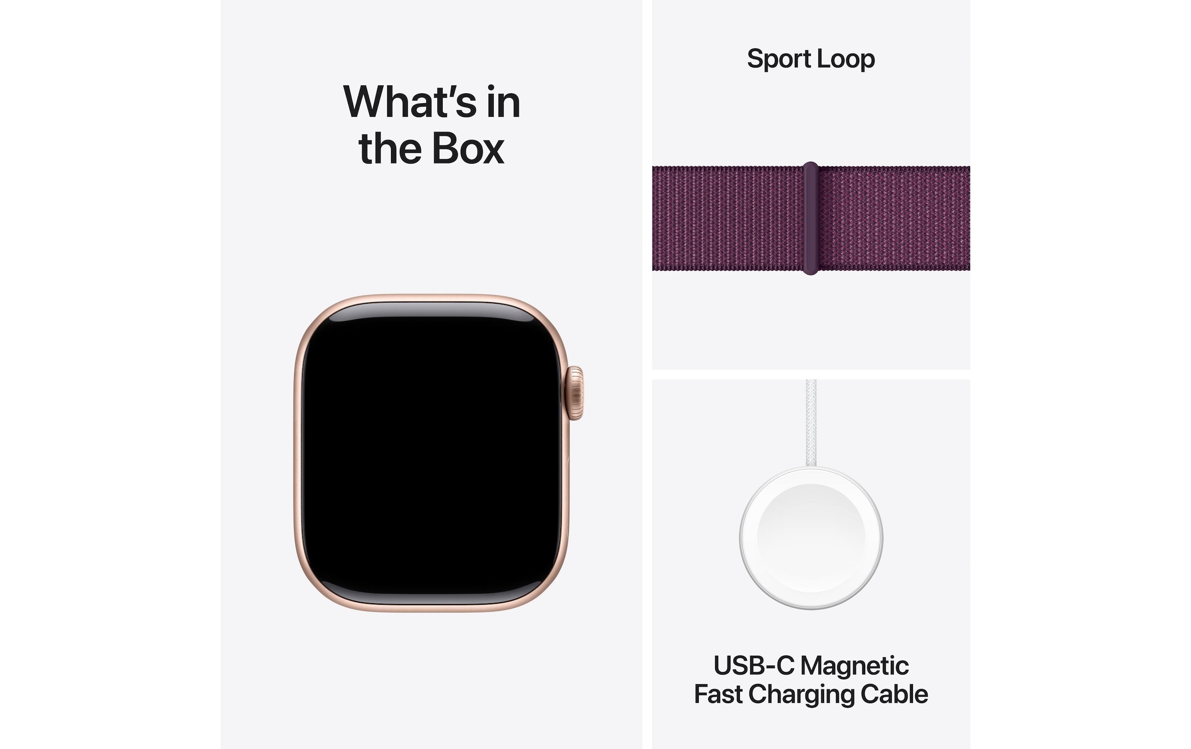 Apple Watch Series 10 Aluminium, 42 mm, GPS, Sport Loop, Roségold