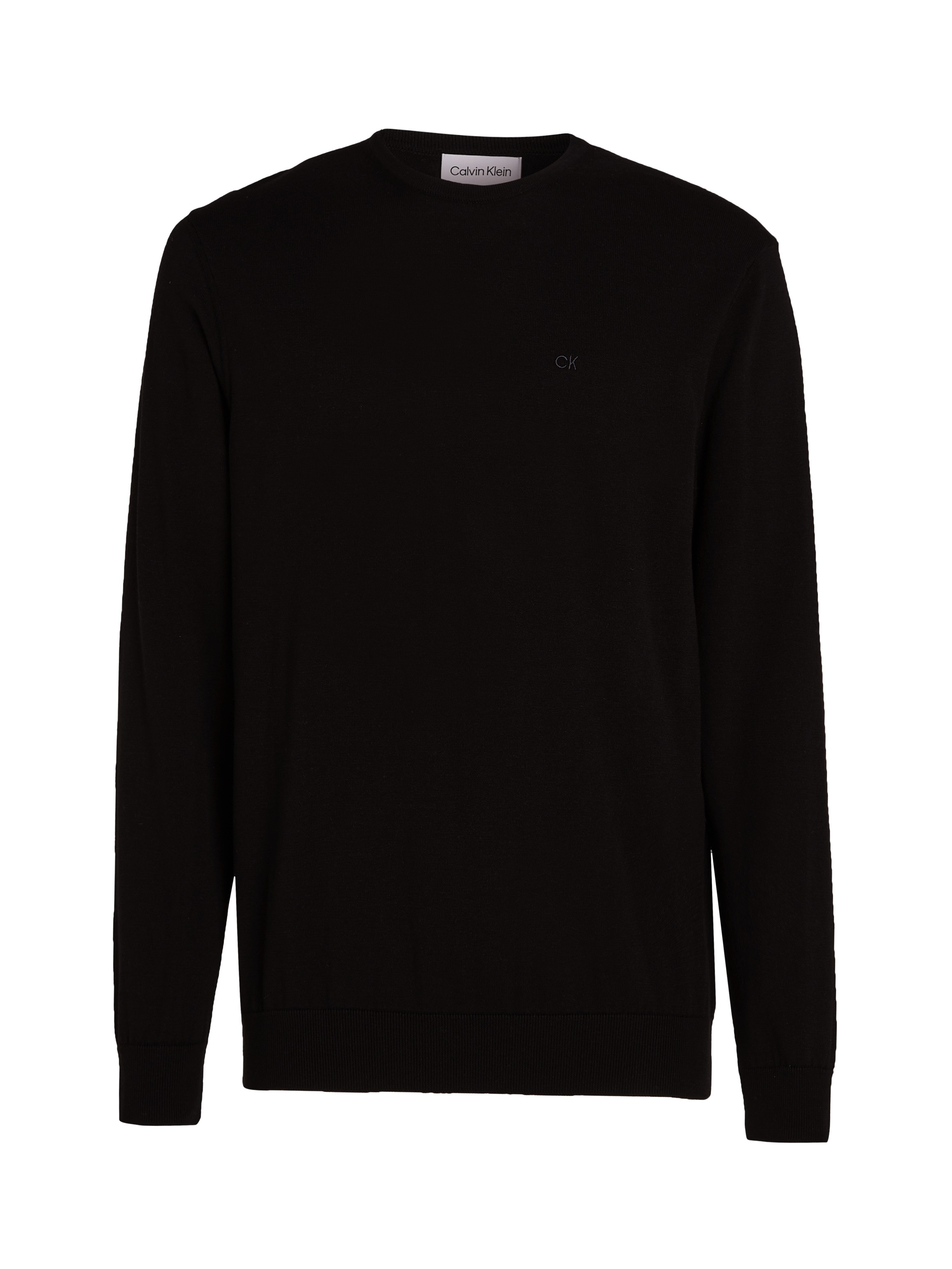 Calvin Klein Rundhalspullover »COTTON SILK BLEND CN SWEATER«, mit Logoprägung