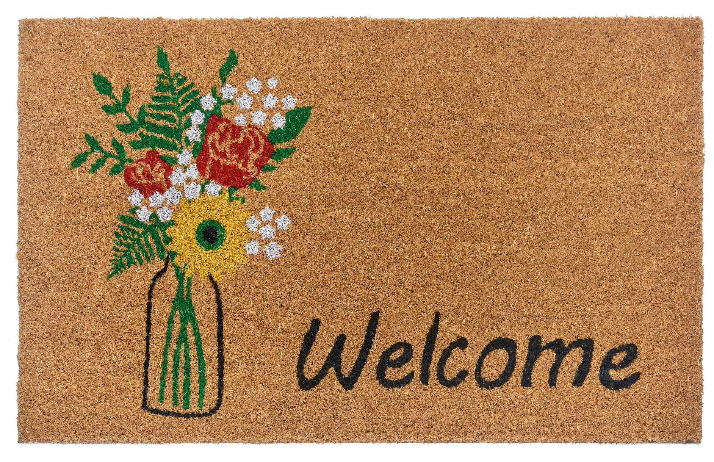 HANSE Home Fussmatte »Welcome & Outdoor, | Rutschfest, Kokos, Jelmoli-Versand shoppen online Flur Kokosmatte, Schmutzfangmatte, Innen, Flowers«, rechteckig