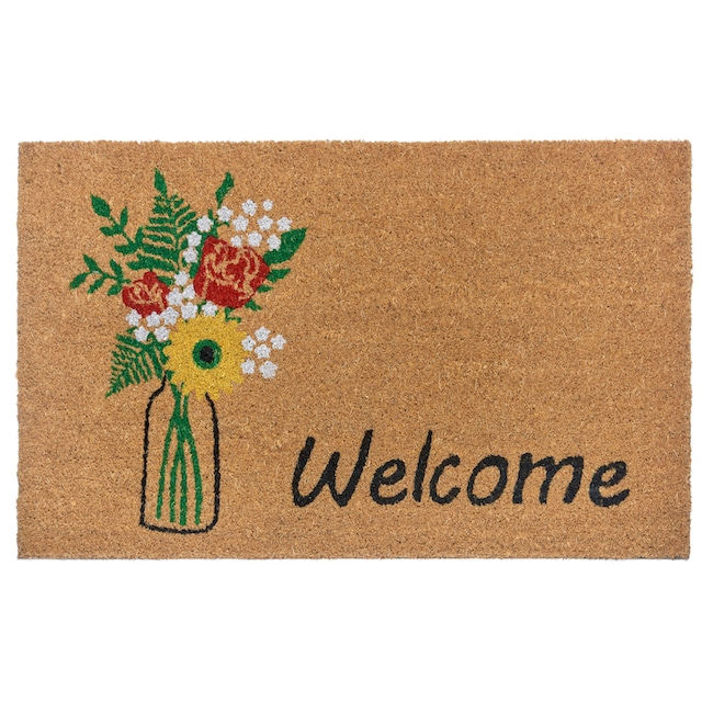HANSE Home Fussmatte »Welcome & Flowers«, rechteckig, Kokos,  Schmutzfangmatte, Outdoor, Rutschfest, Innen, Kokosmatte, Flur online  shoppen | Jelmoli-Versand