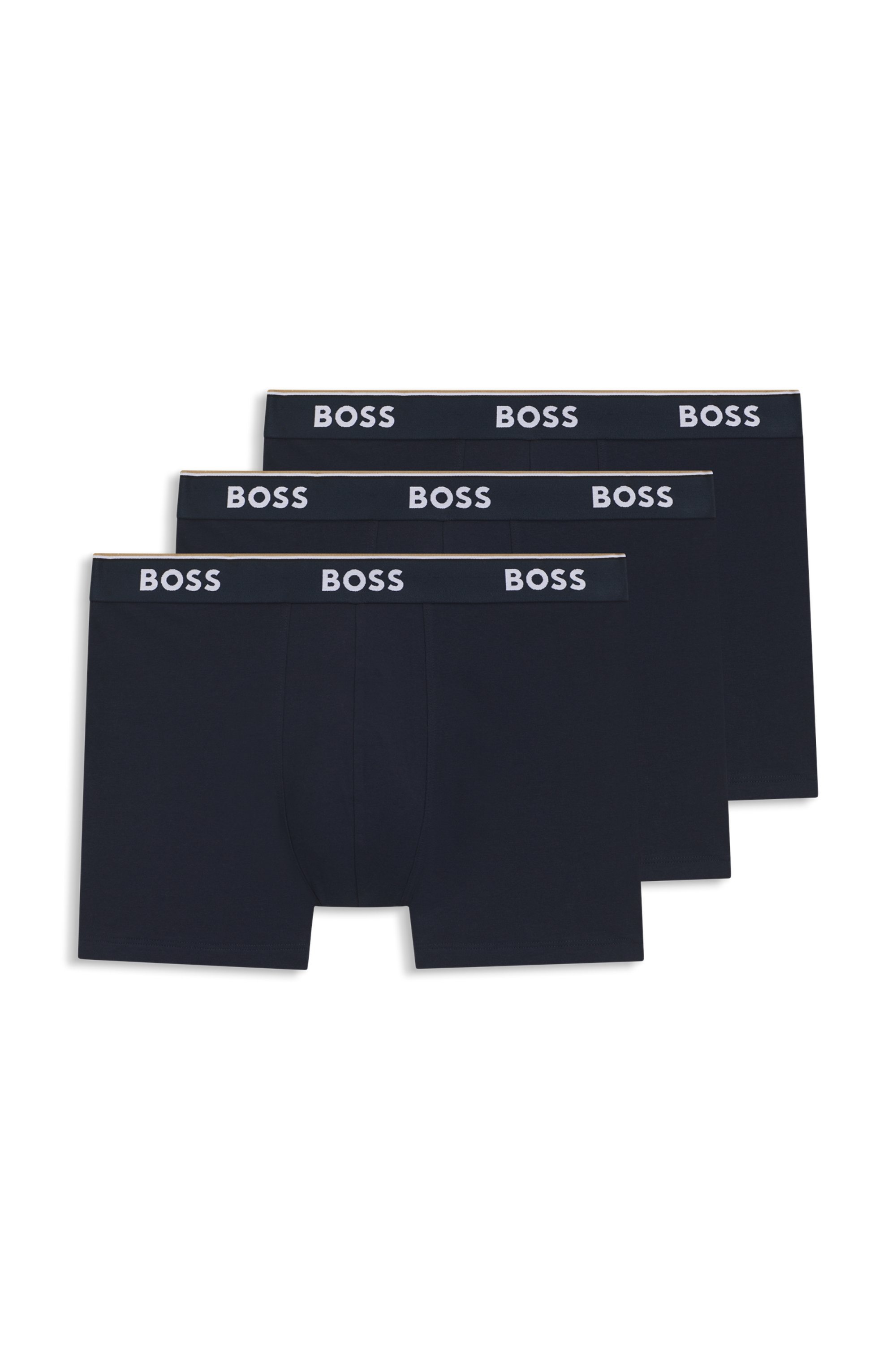 BOSS Langer Boxer »Brief 3 PACK« mit farblich passendem Webbund