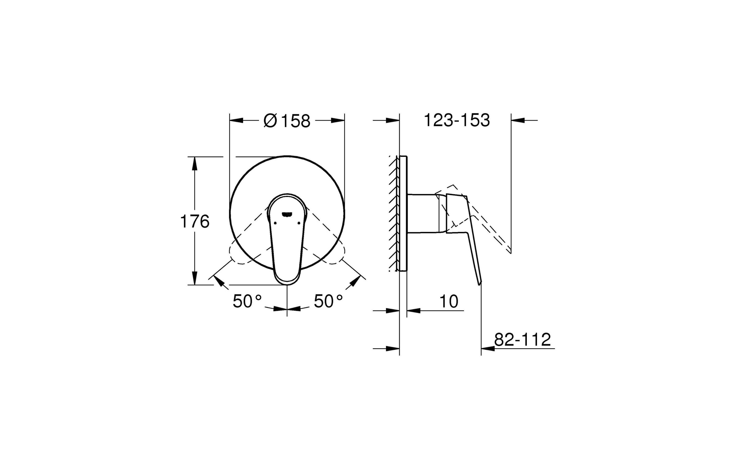 Grohe Duscharmatur »Eurodisc Cosmopolitan Brausebatterie«
