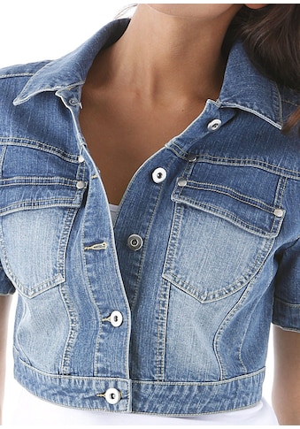 Jeansjacke, in Used-Washung