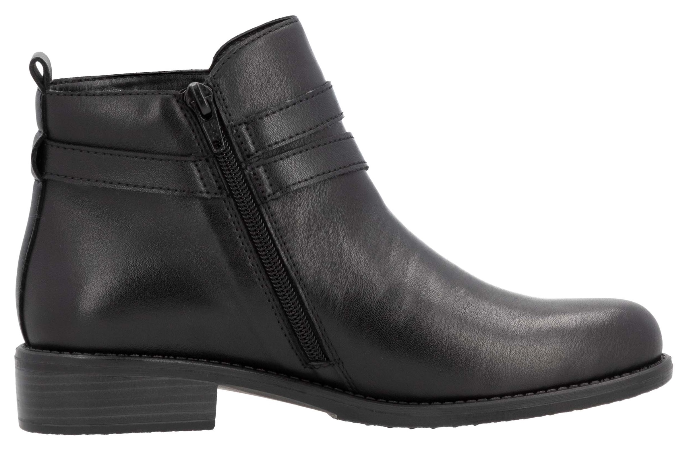 Remonte Stiefelette, Businessschuh, Boots, Flats mit praktischem Innenreissverschluss