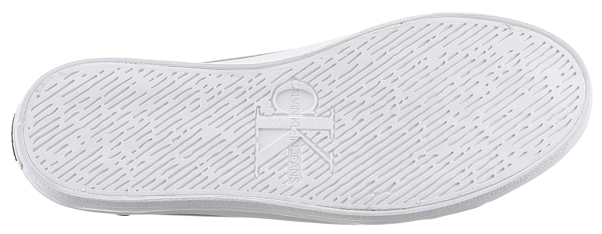 Calvin Klein Jeans Plateausneaker »VULC FLATFORM LACEUP LOW LTH«, weicher Schaftrandpolsterung, Freizeitschuh, Halbschuh, Schnürschuh