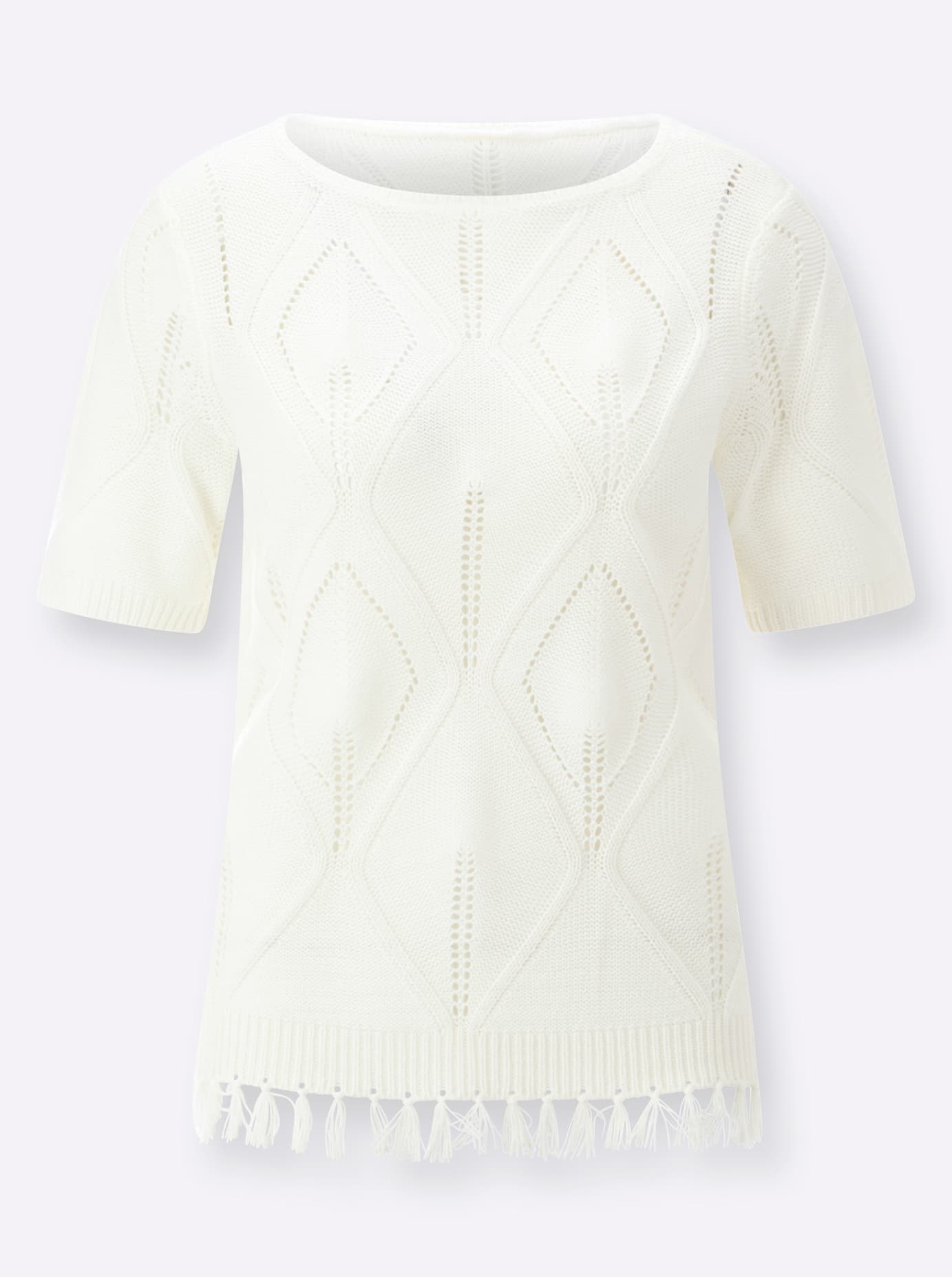 Classic Basics Kurzarmpullover »Ajour-Pullover«