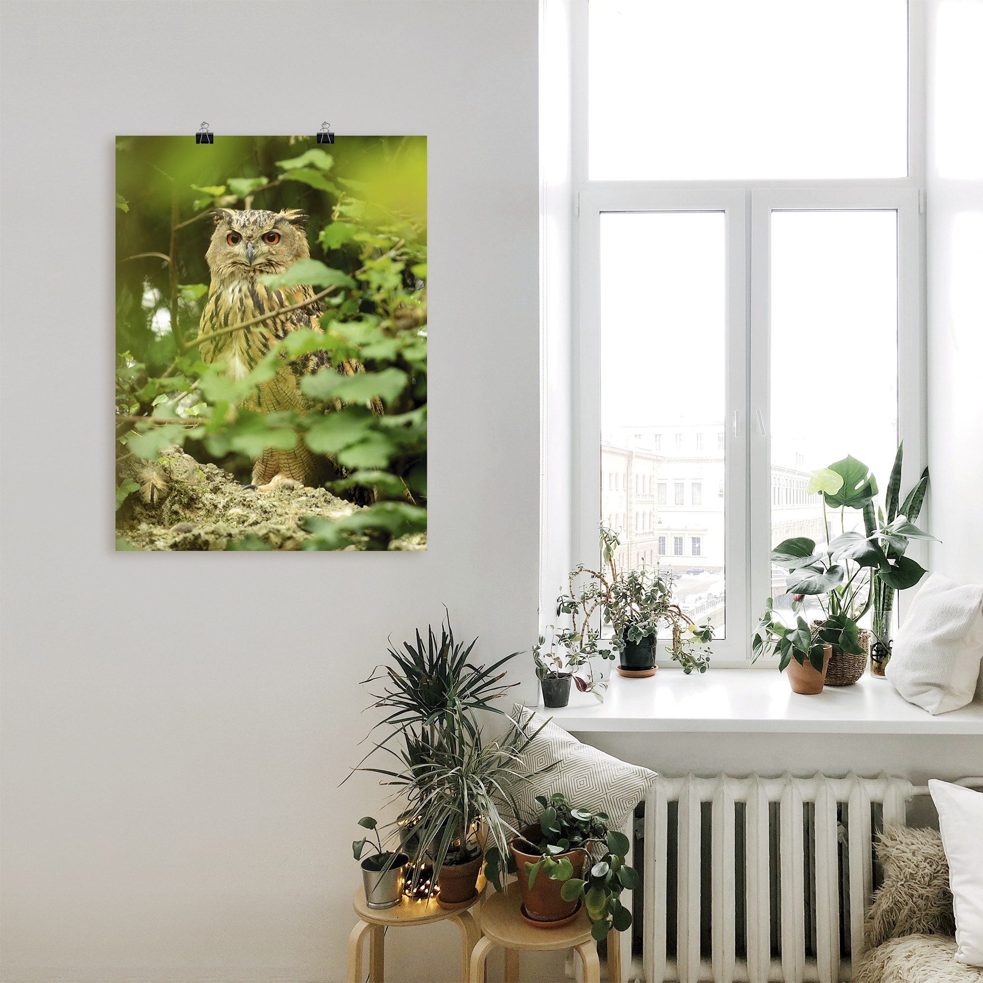 Artland Wandbild »Vogel Uhu«, Vögel, (1 St.), als Leinwandbild, Poster in verschied. Grössen