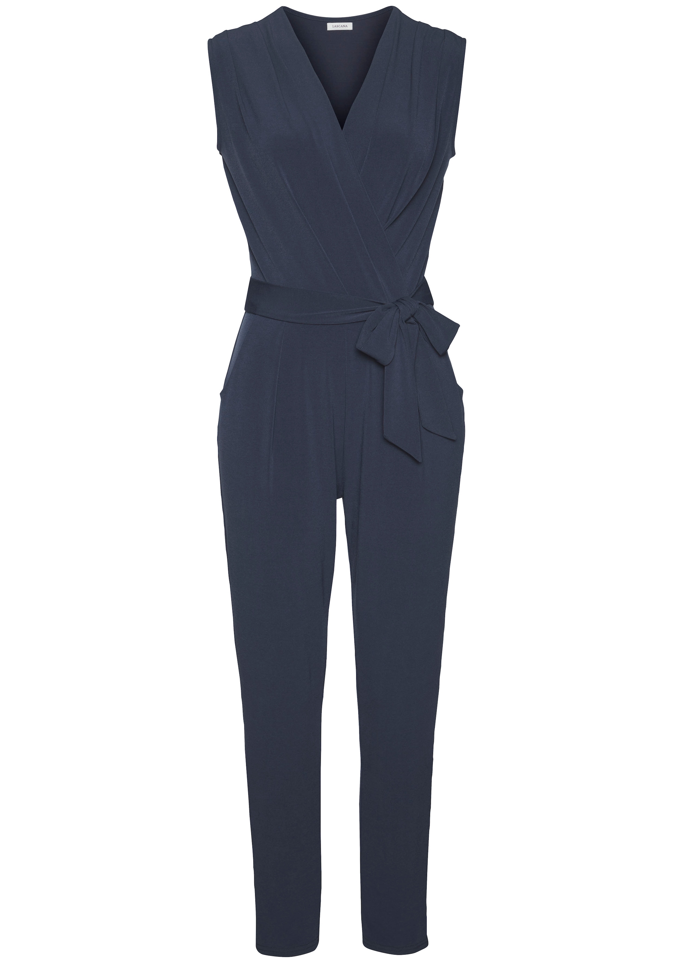 LASCANA Overall, (mit Bindegürtel), aus knitterfreier Ware, eleganter Jumpsuit in Wickeloptik, festlich