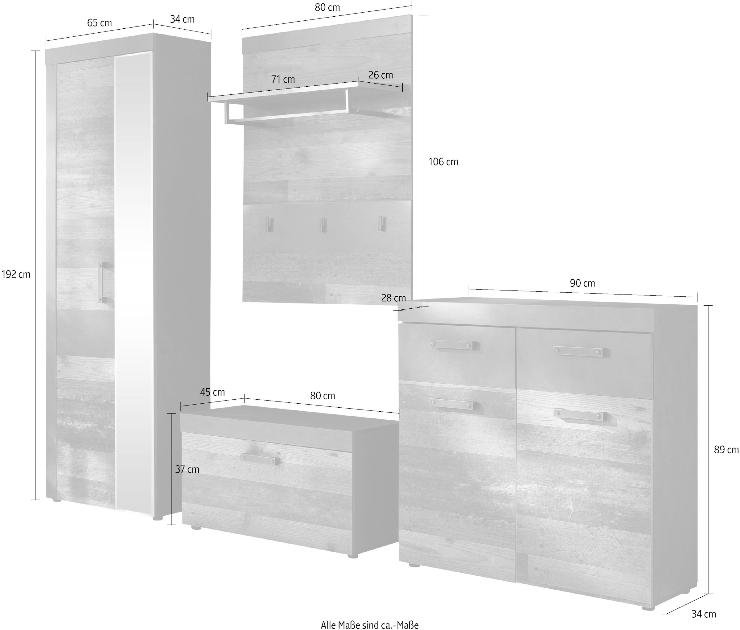 »Ilana«, INOSIGN | Style Garderoben-Set Industrial (Set, St.), kaufen online Jelmoli-Versand 4 moderner